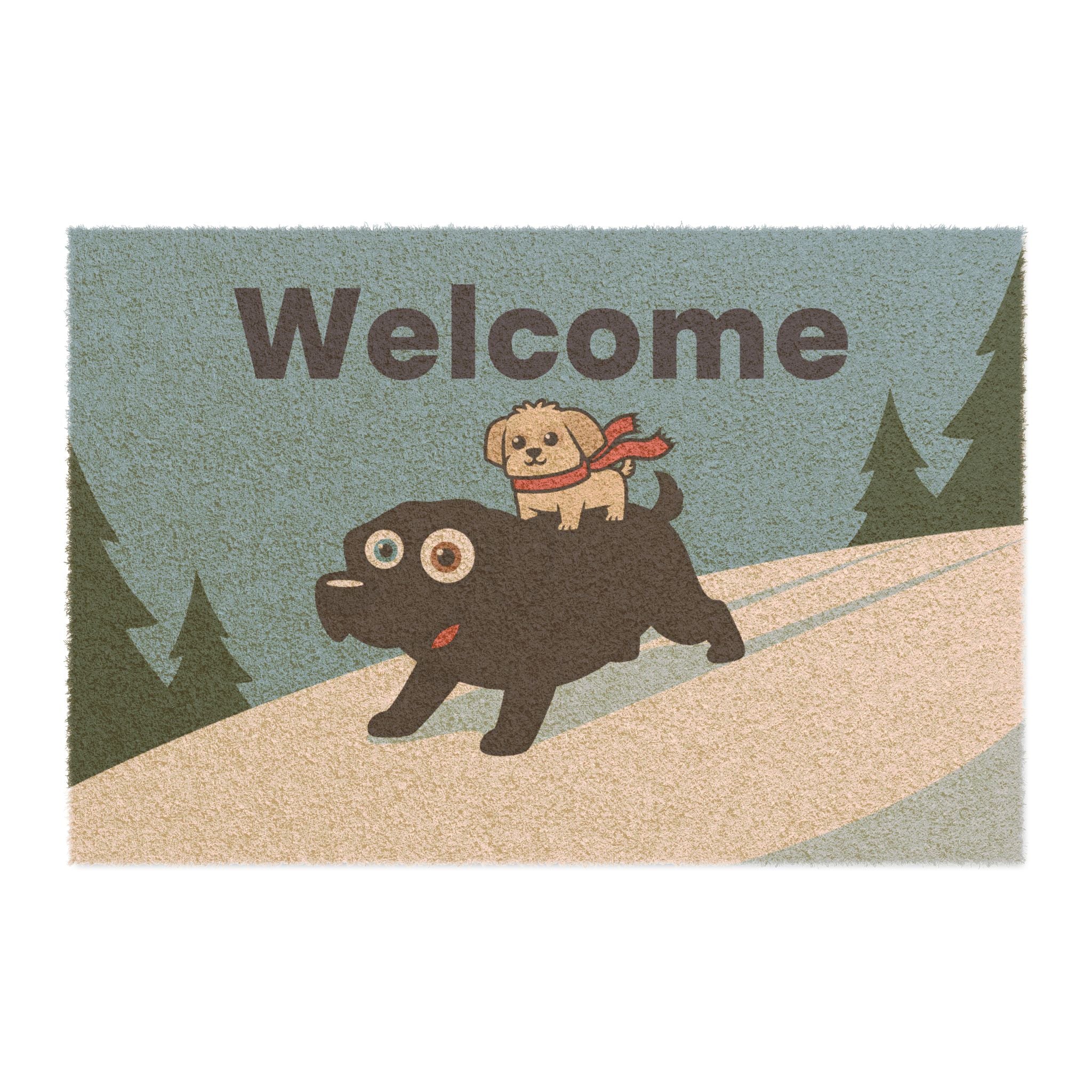 Goofy Lab & Shih Tzu Ski: Bold Art