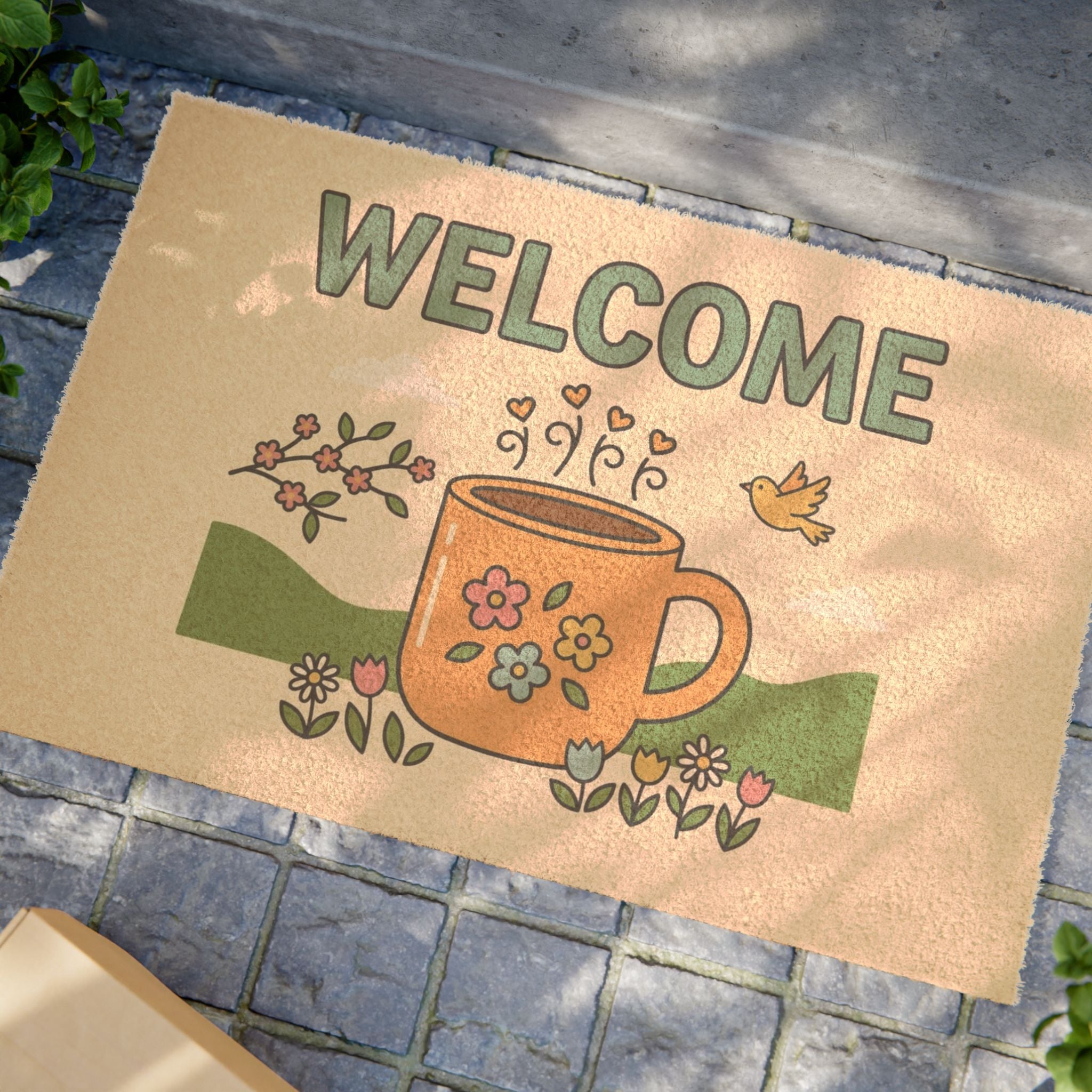 Cozy Spring Welcome Doormat