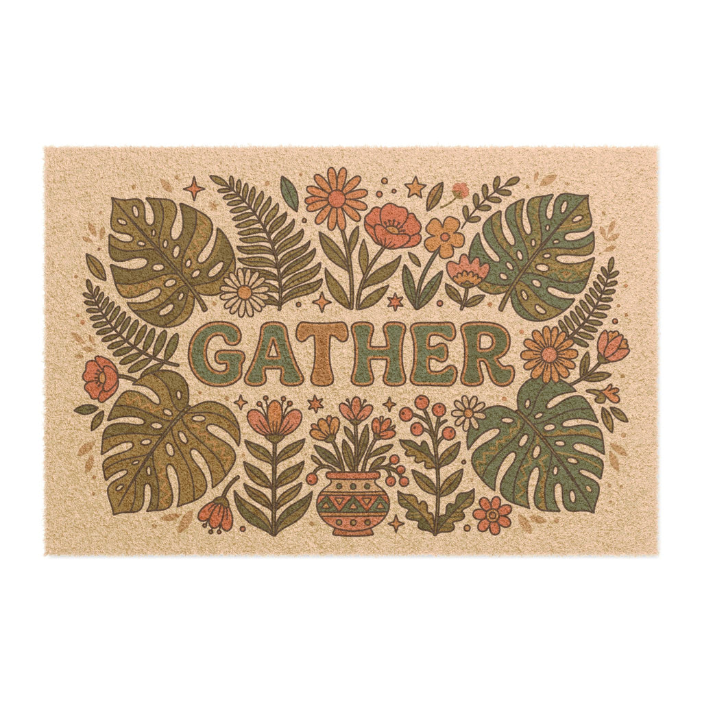 Retro Gather Wildflower & Monstera Doormat
