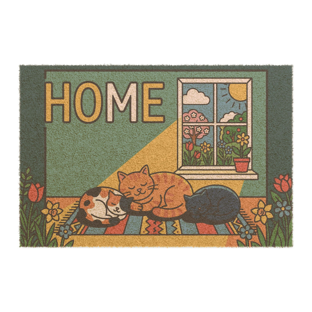 Sunlit Cozy Kitties Pop Art Welcome Mat