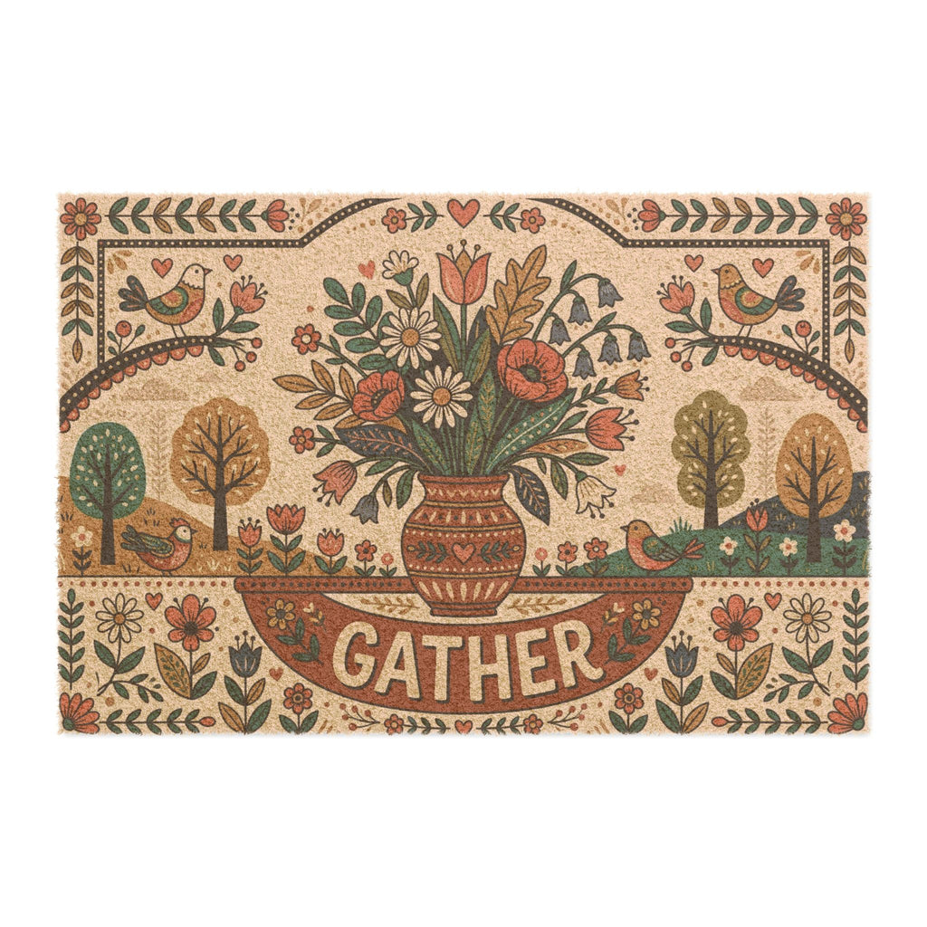 "Gather" Folk Art Spring Wildflower Decor