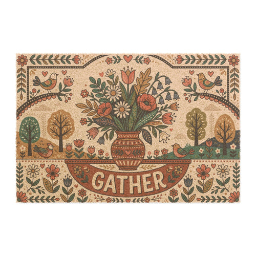 "Gather" Folk Art Spring Wildflower Decor