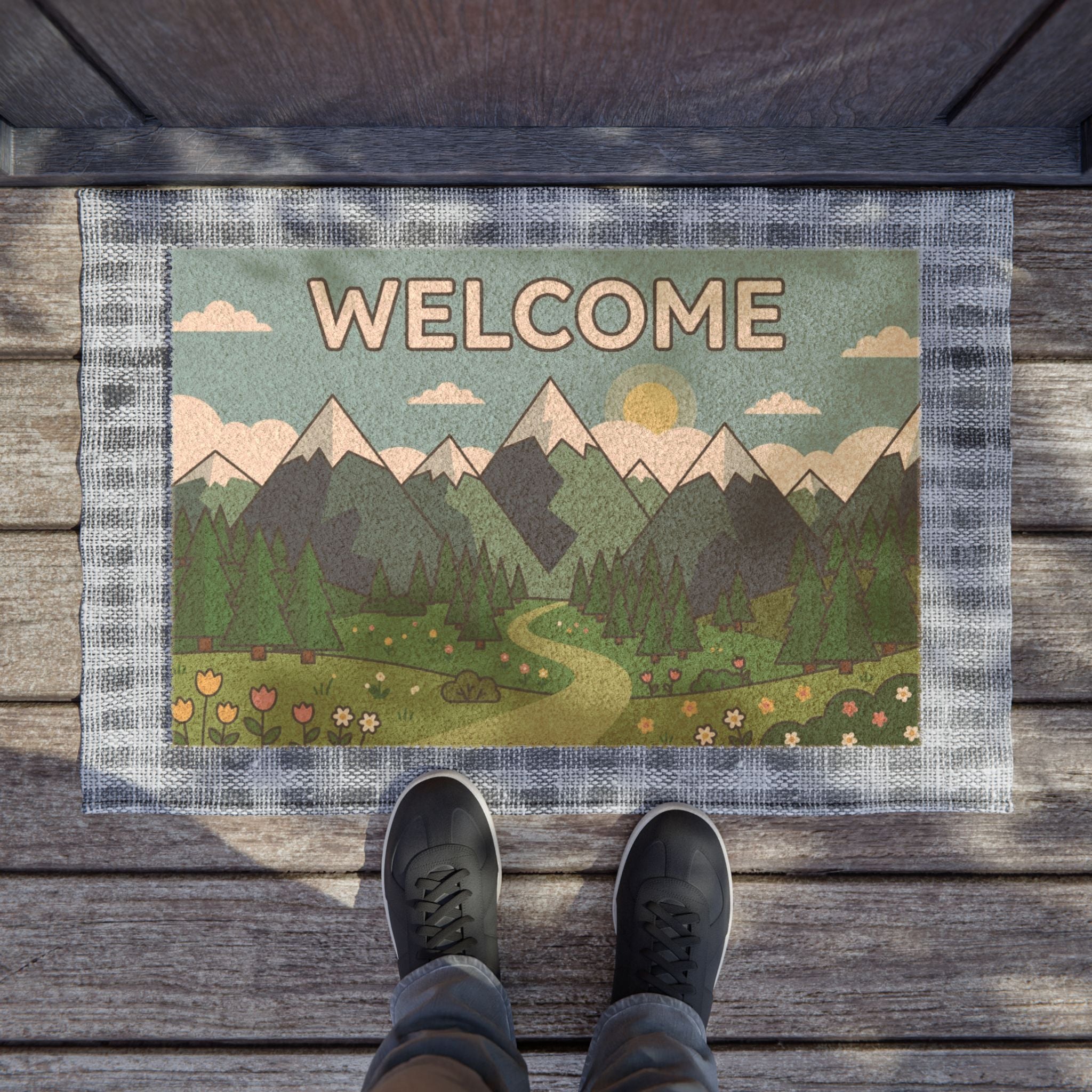 Alpine Spring Welcome Doormat