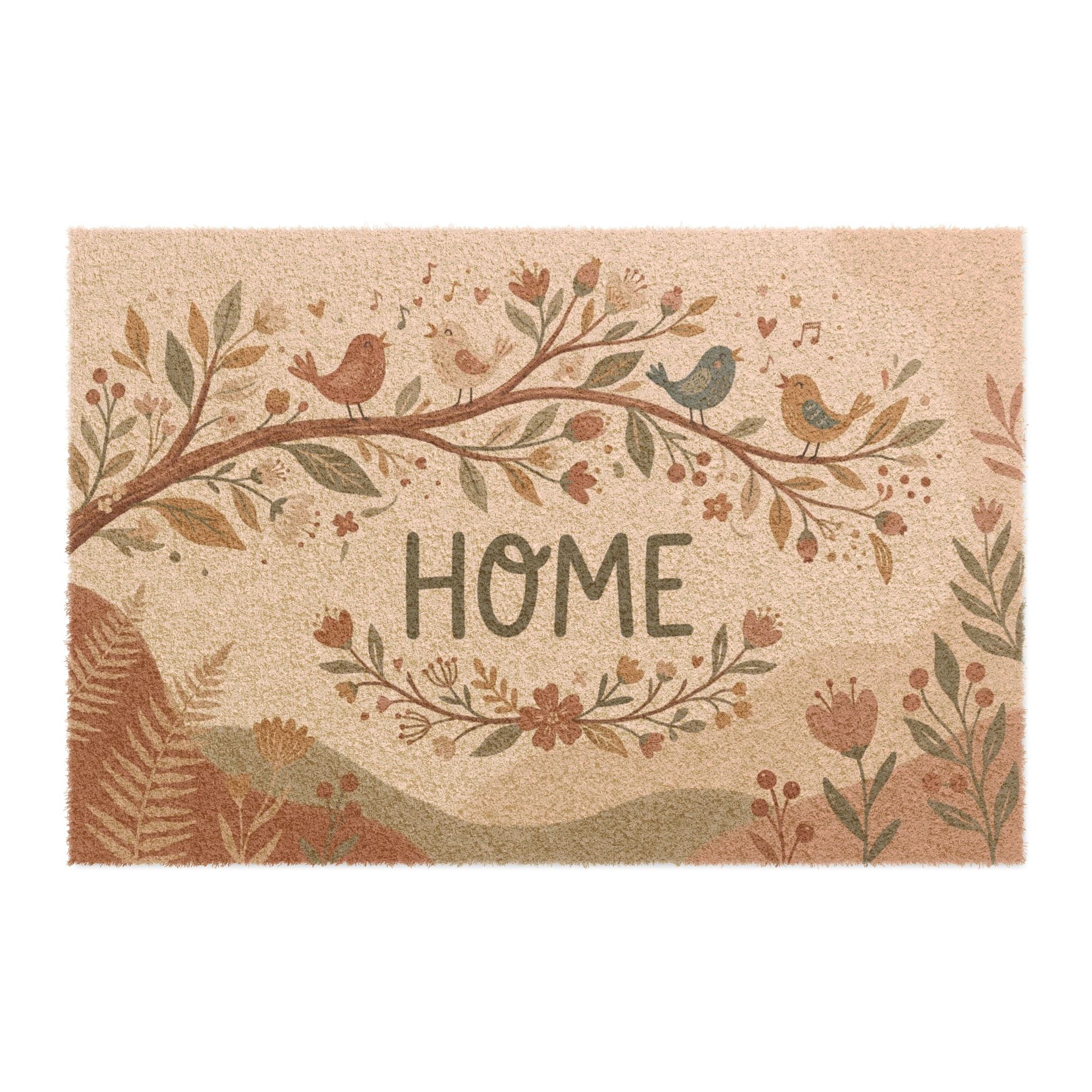 Boho Botanical Singing Birds Home Wall Art