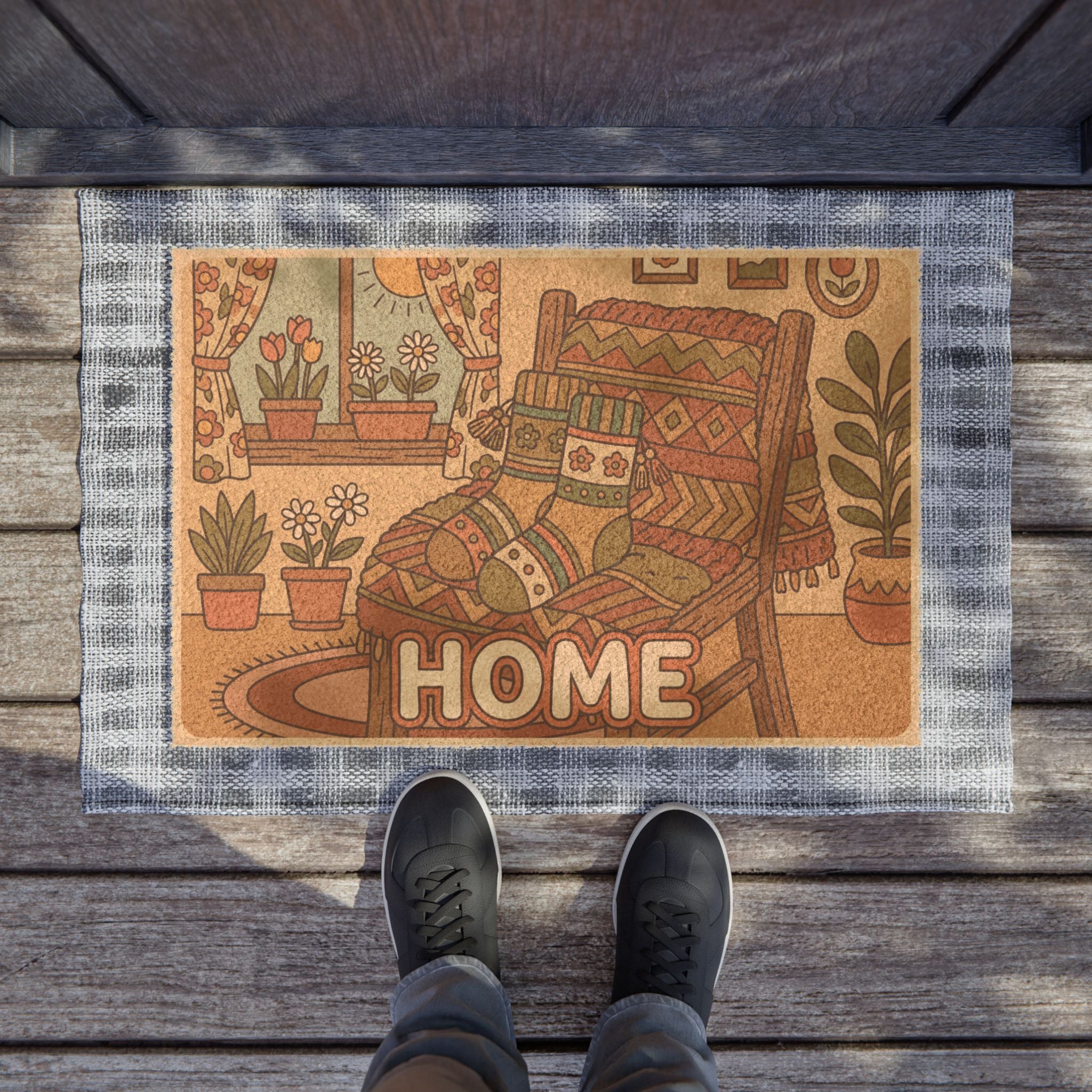 Retro 70s Cozy Spring Home Art Print