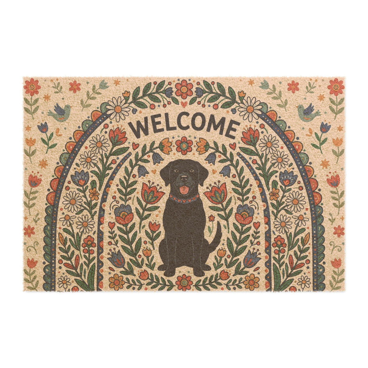 Penny's Folk Art Floral Welcome Doormat