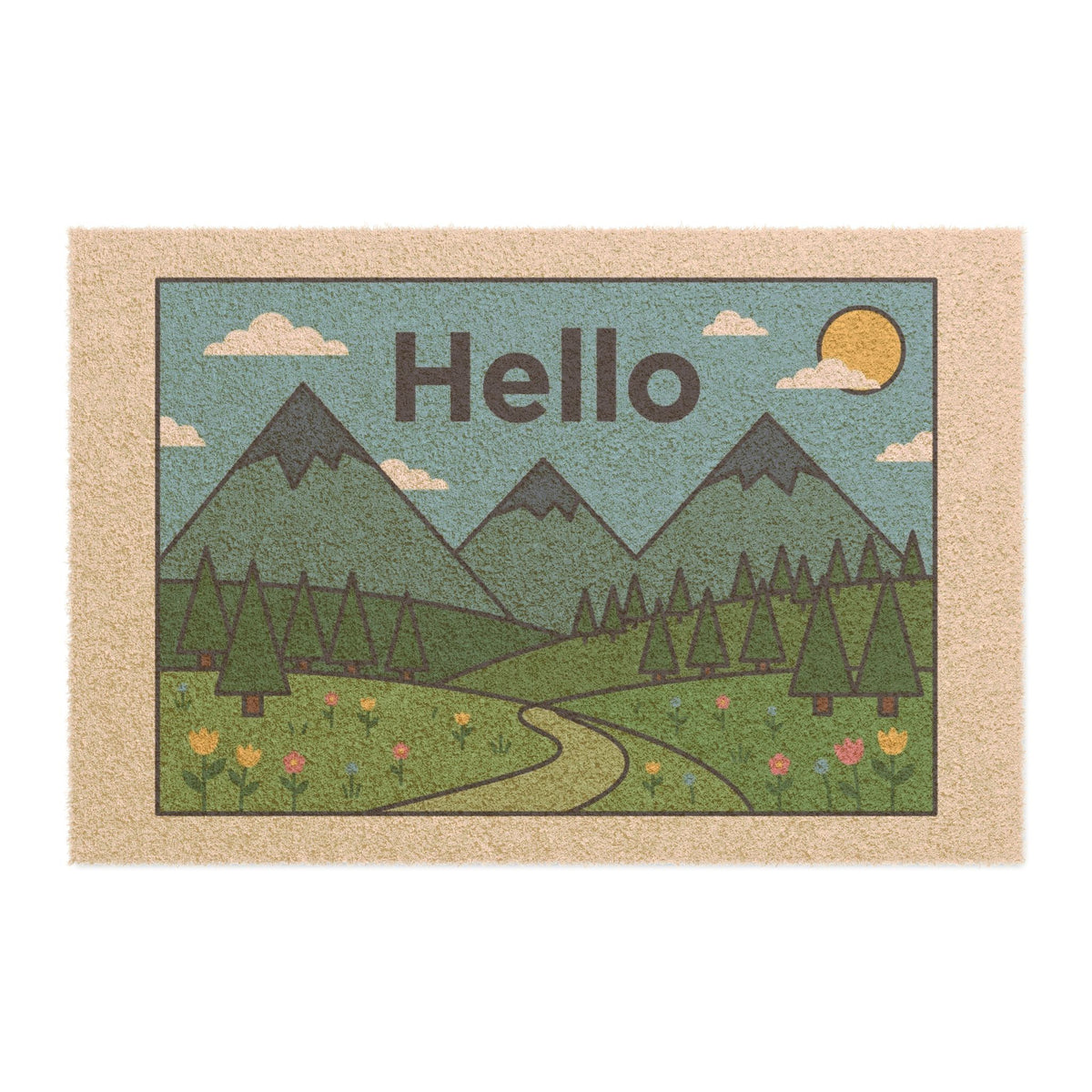 Alpine Meadow Hello Art Print
