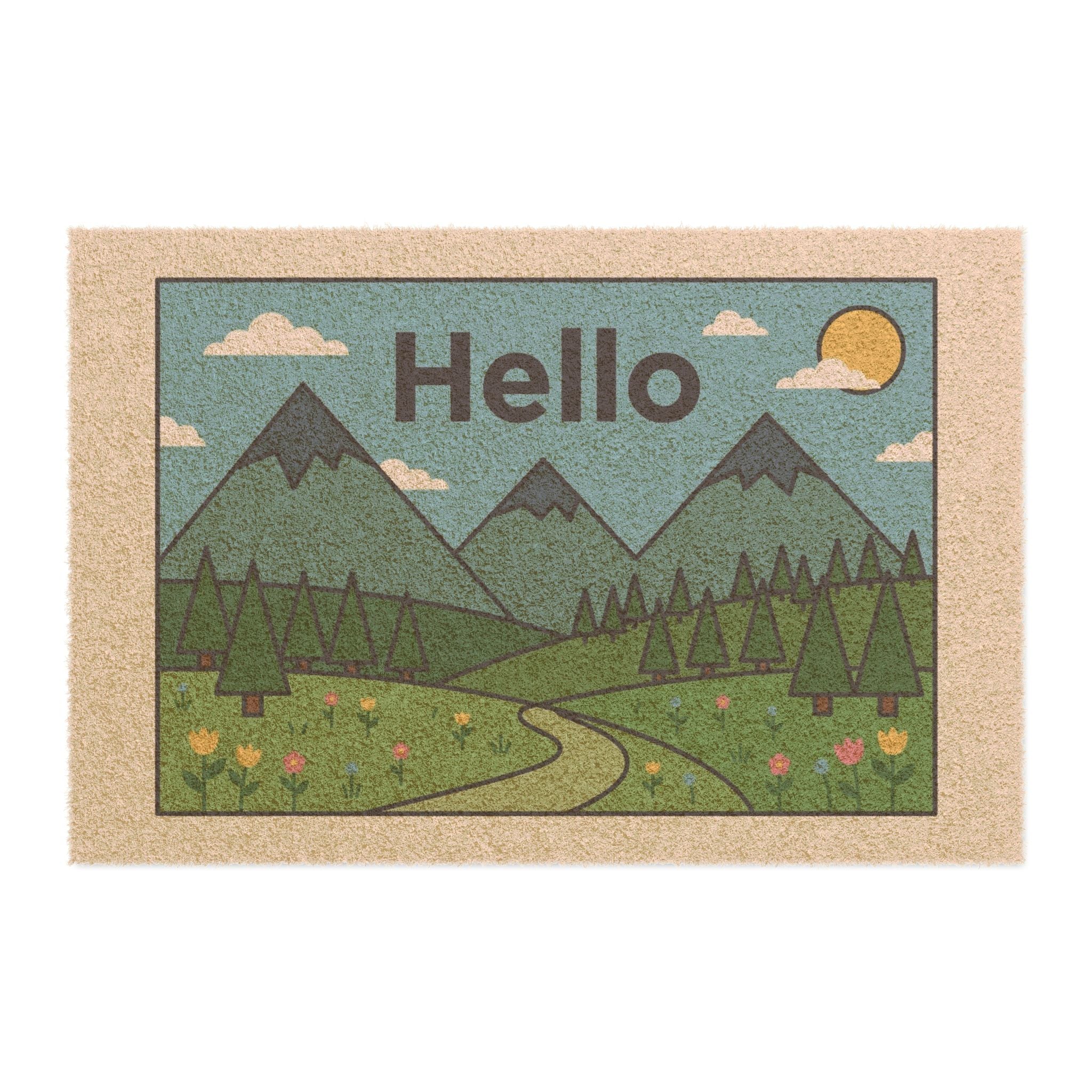Alpine Meadow Hello Art Print