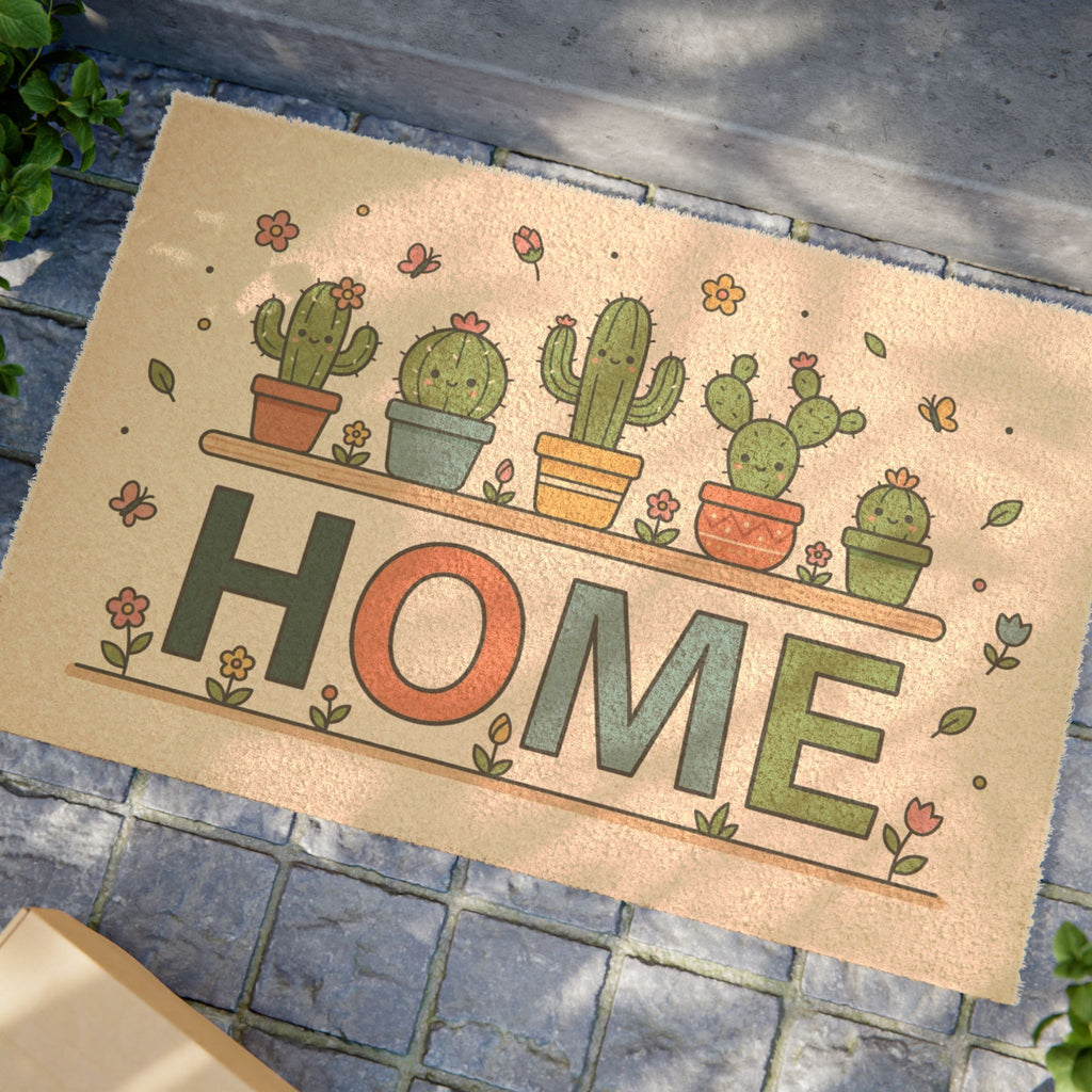 Cozy Kawaii Cacti Spring Home Art Print