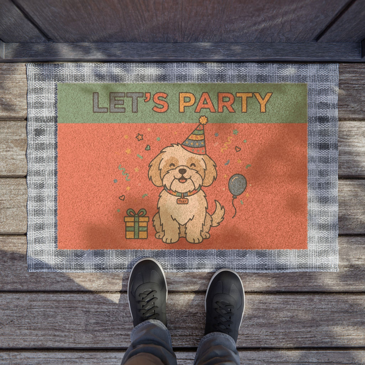 Tilly's Let's Party Shih Tzu Doormat