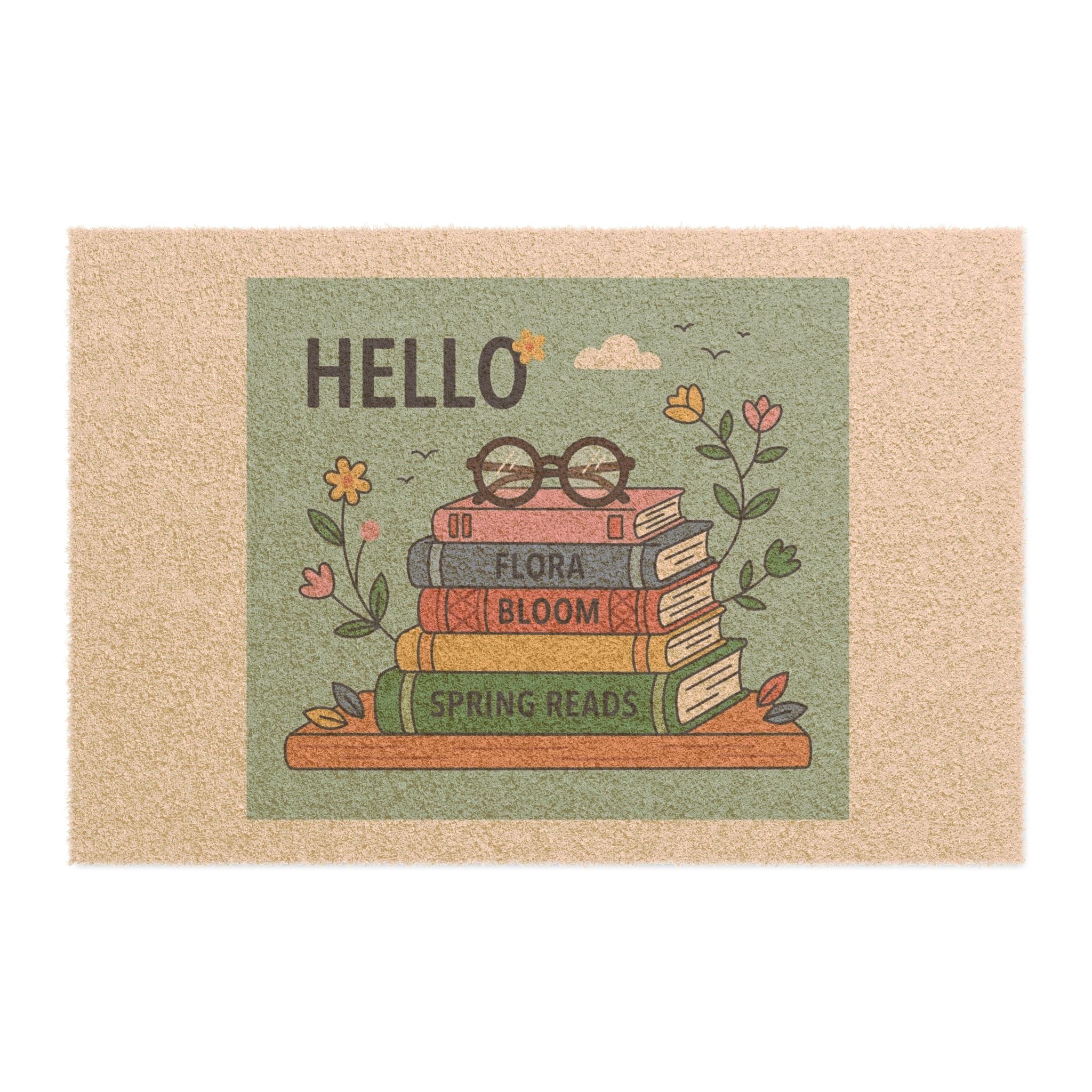 Cozy Spring Bookworm Art Print