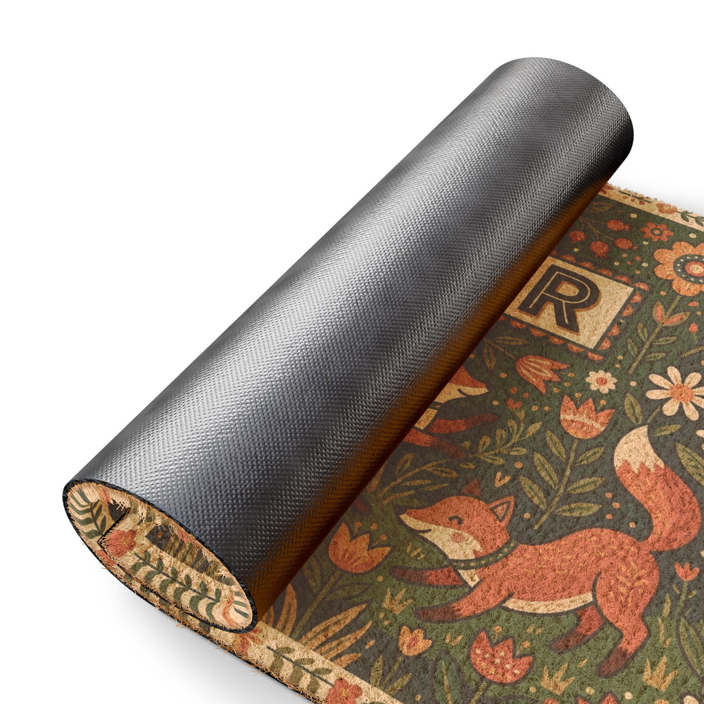 Cozy Nordic Foxes Spring Gather Doormat