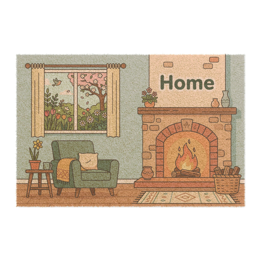 Cozy Spring Hearth & Bloom Welcome Print