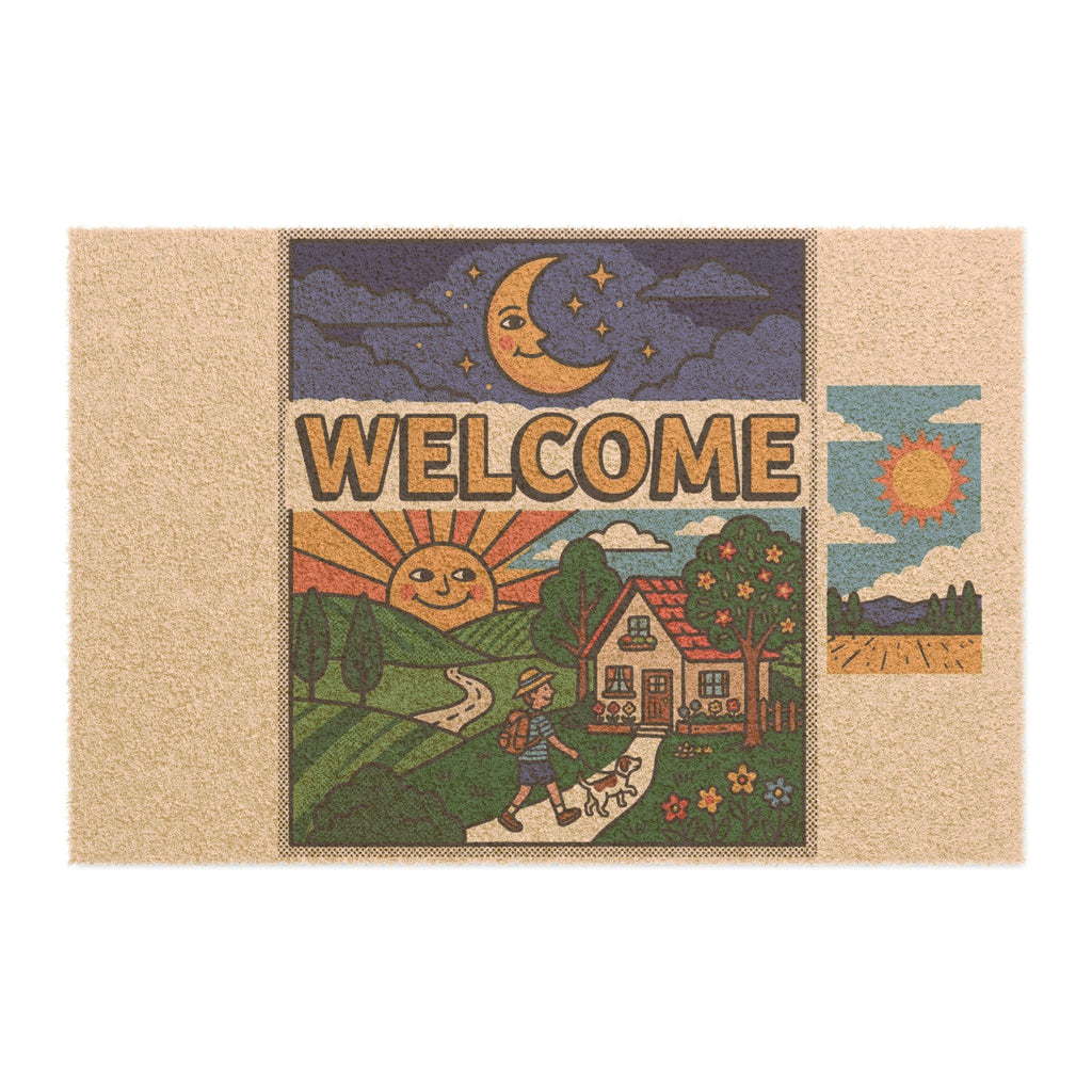 Retro Day to Night Pop Art Welcome Sign