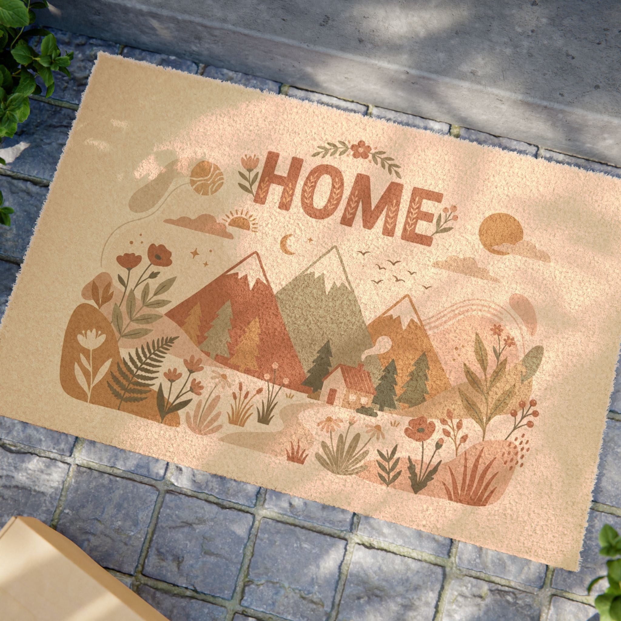 Earthy Boho Mountain Home Wall Art