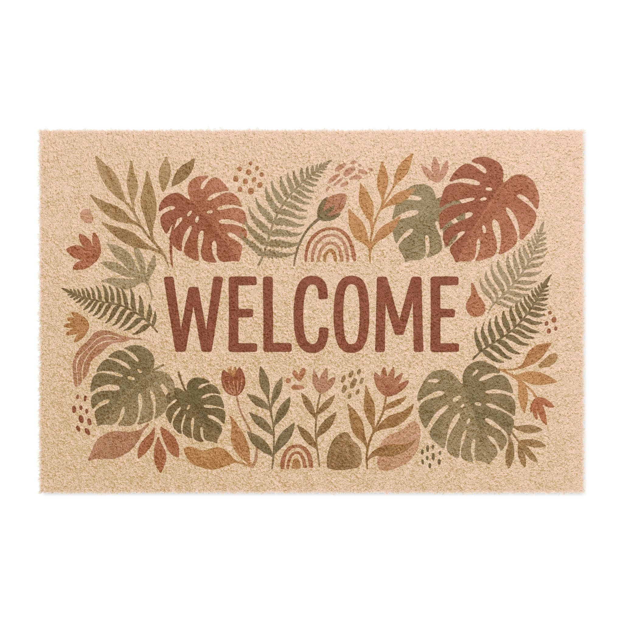 Boho Garden Monstera & Fern Welcome Doormat
