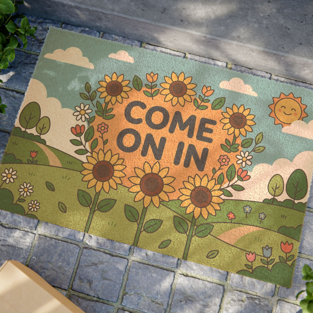 Cheerful Sunflower Welcome Sign