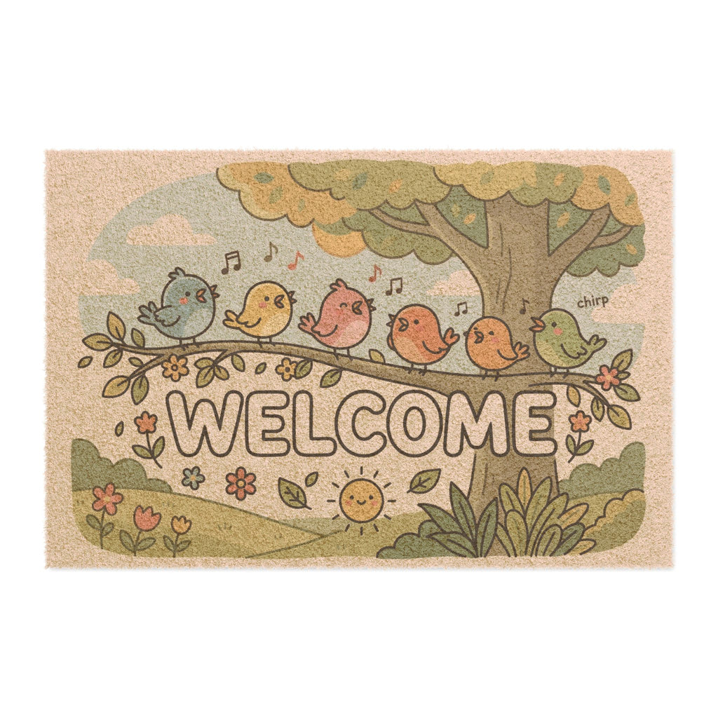 Kawaii Chirpy Summer Birds Welcome Art