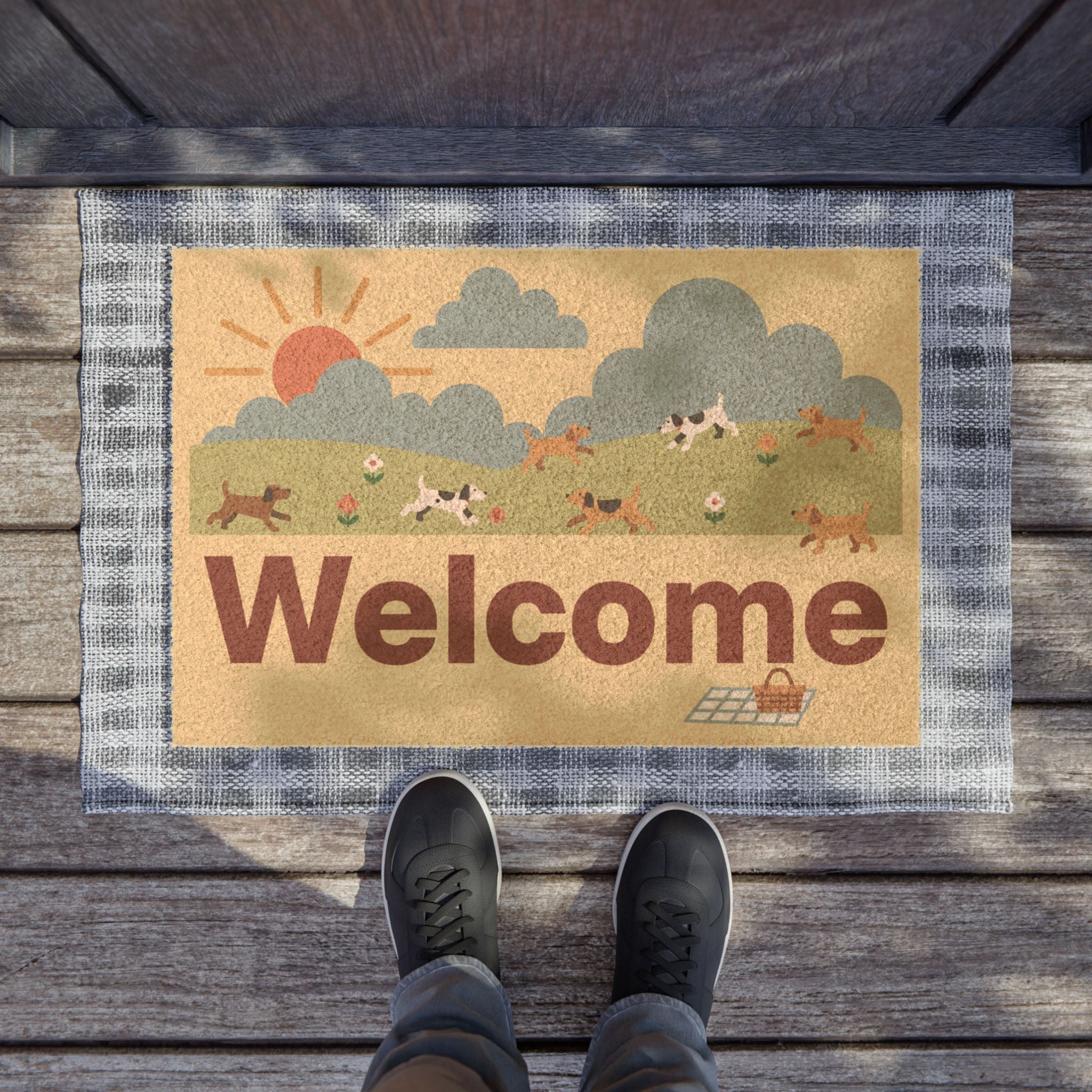 Cozy Spring Pups: First Day Play