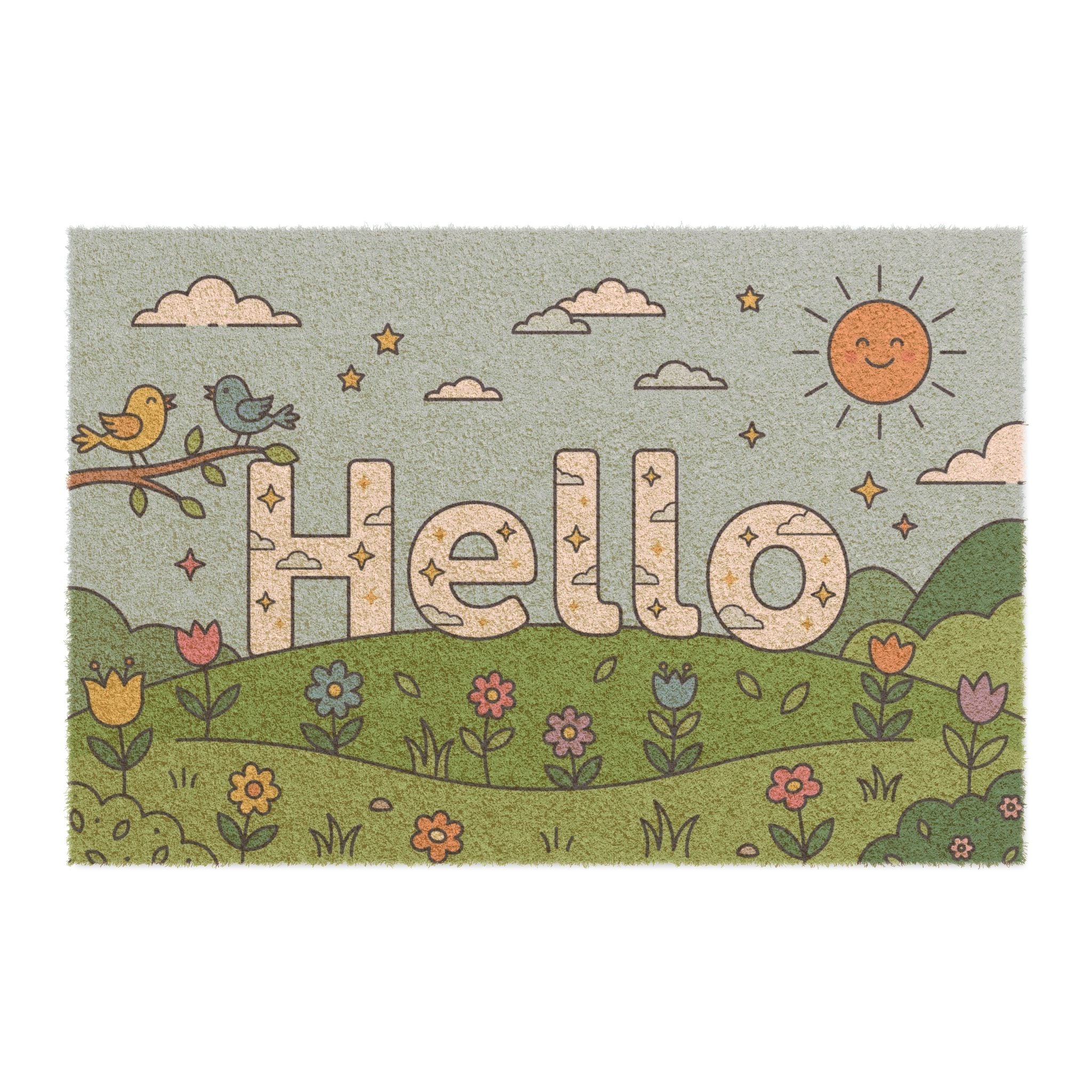 Sunny Hello Spring Meadow Print