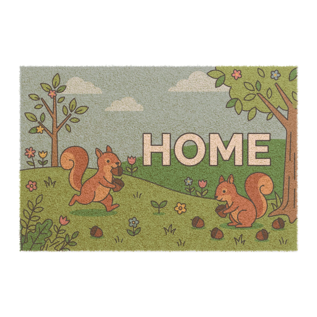 Spring Squirrels Home Doormat