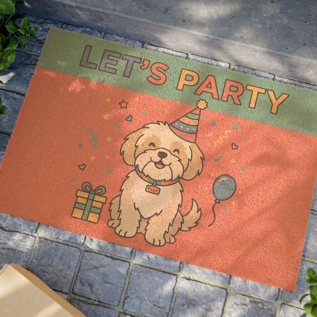 Tilly's Let's Party Shih Tzu Doormat