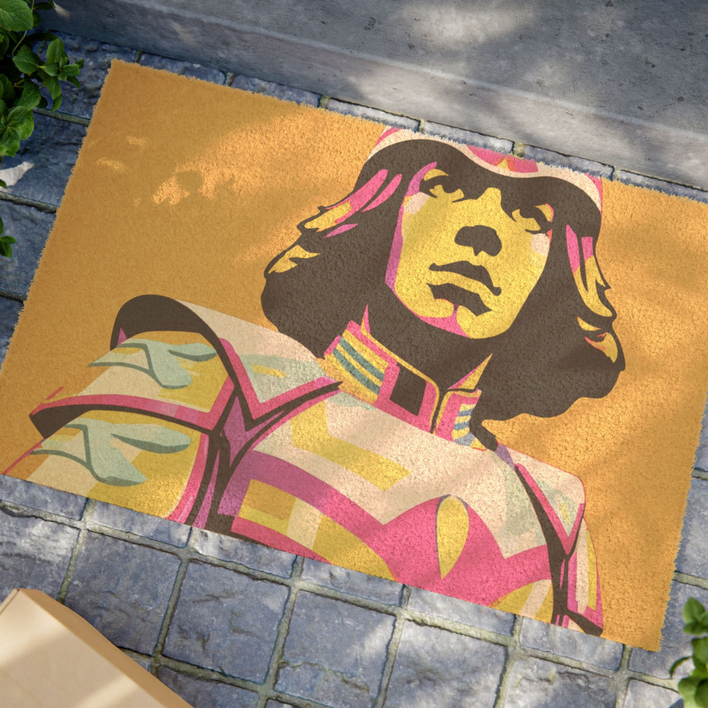 Neon Knight Welcome Mat - Bold Pop Art!