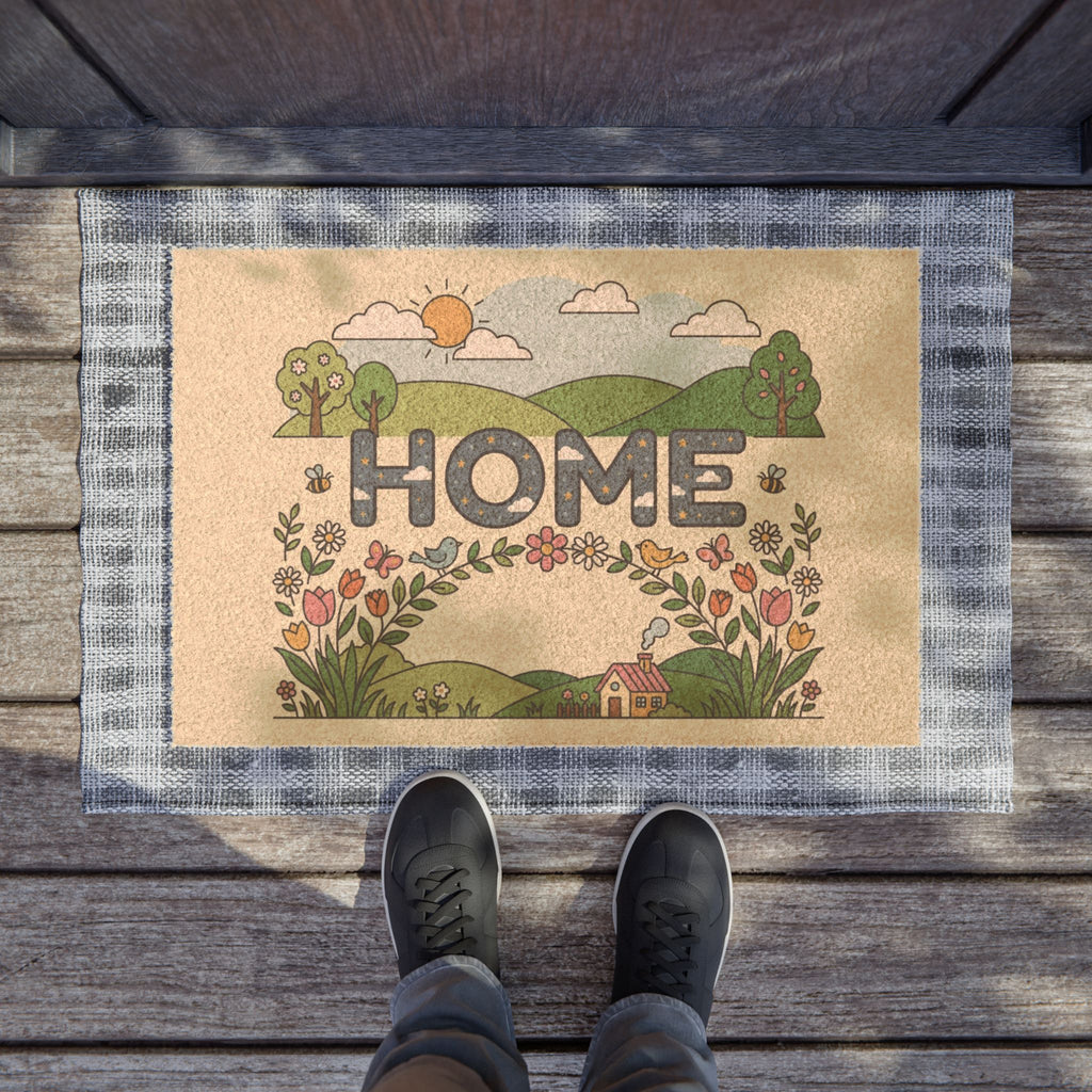 Starry Skies and Spring Blooms Doormat