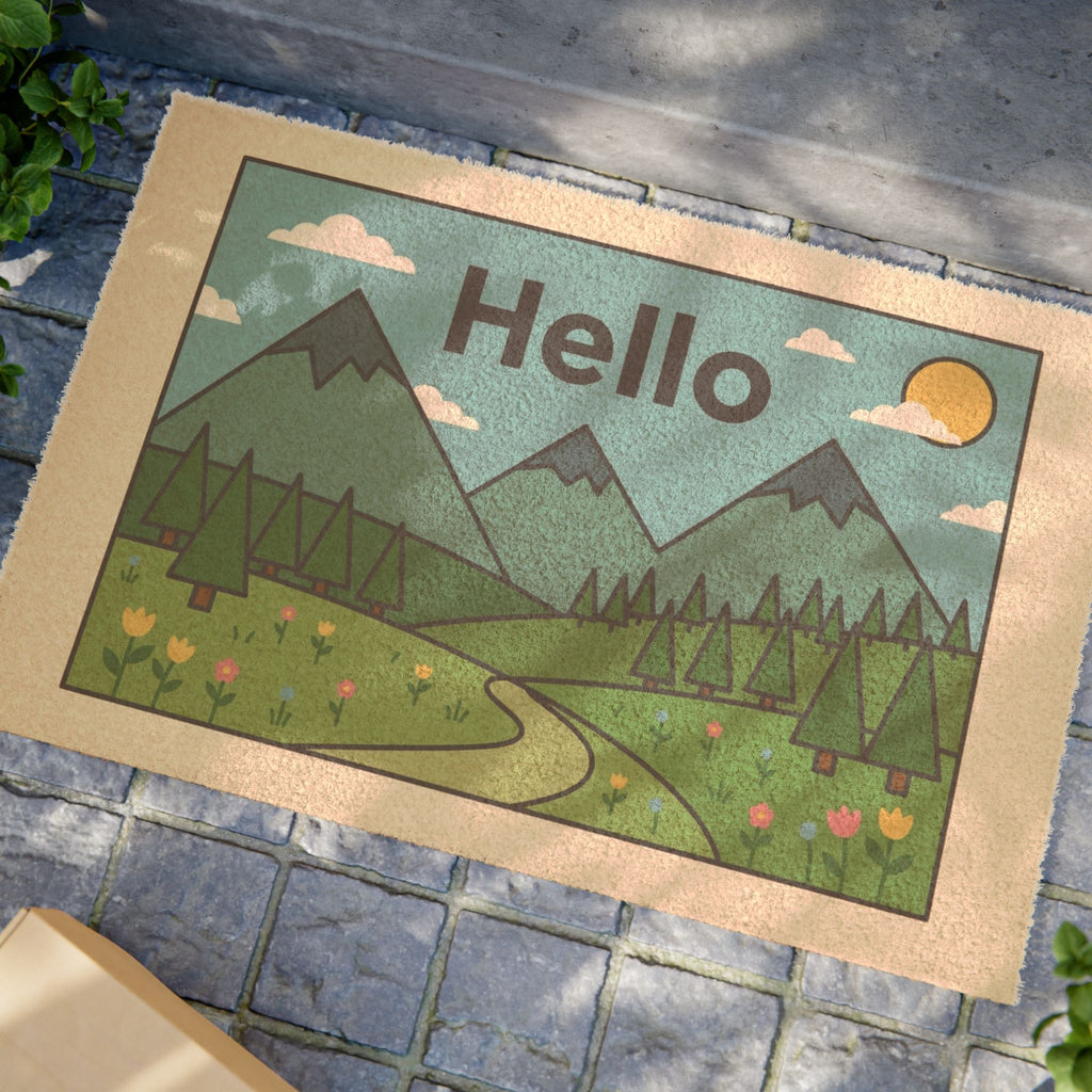 Alpine Meadow Hello Art Print