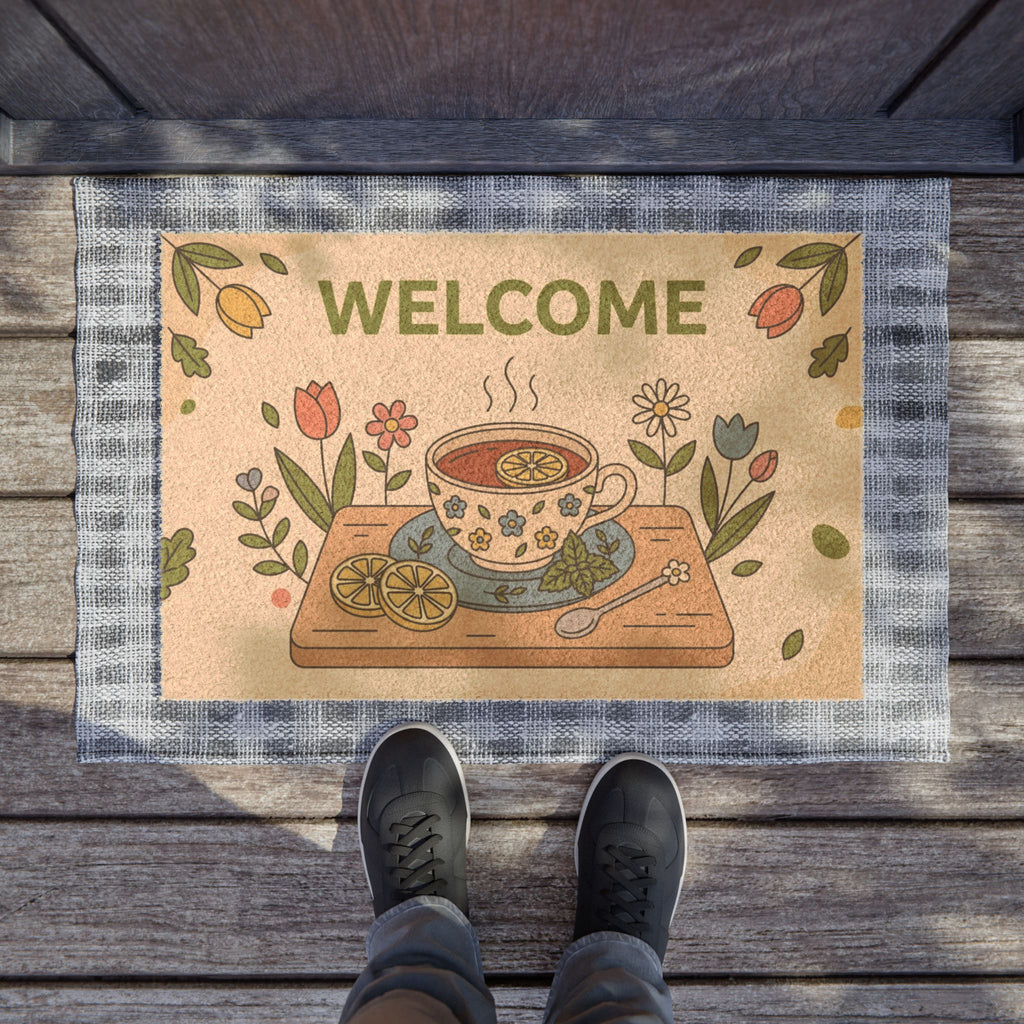 Sweet Lemon Tea Spring Welcome Mat