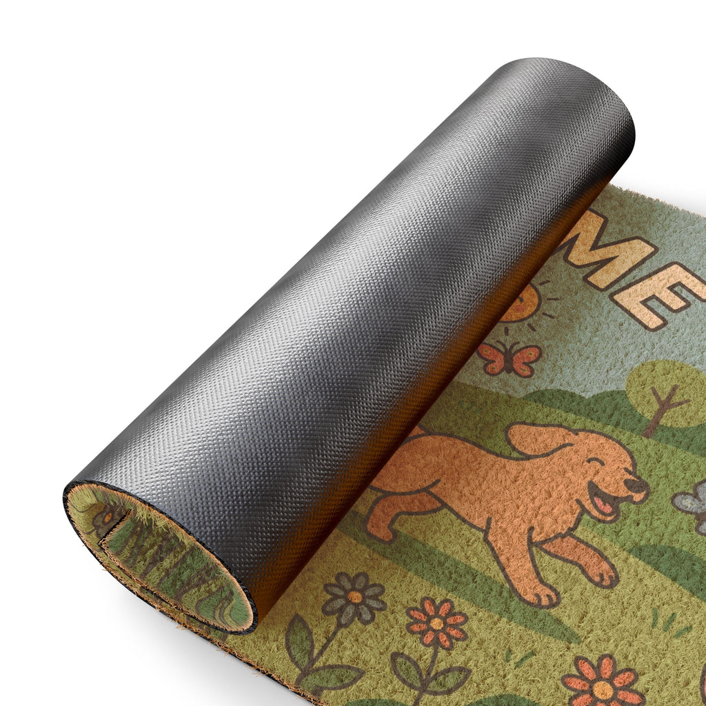 Playful Puppies Spring Welcome Doormat