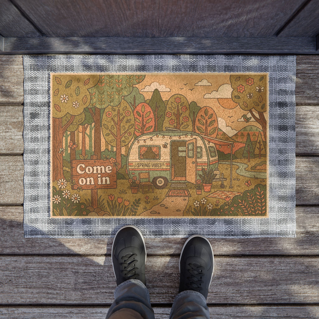 Retro Spring Vibes Cozy Camper Art Print
