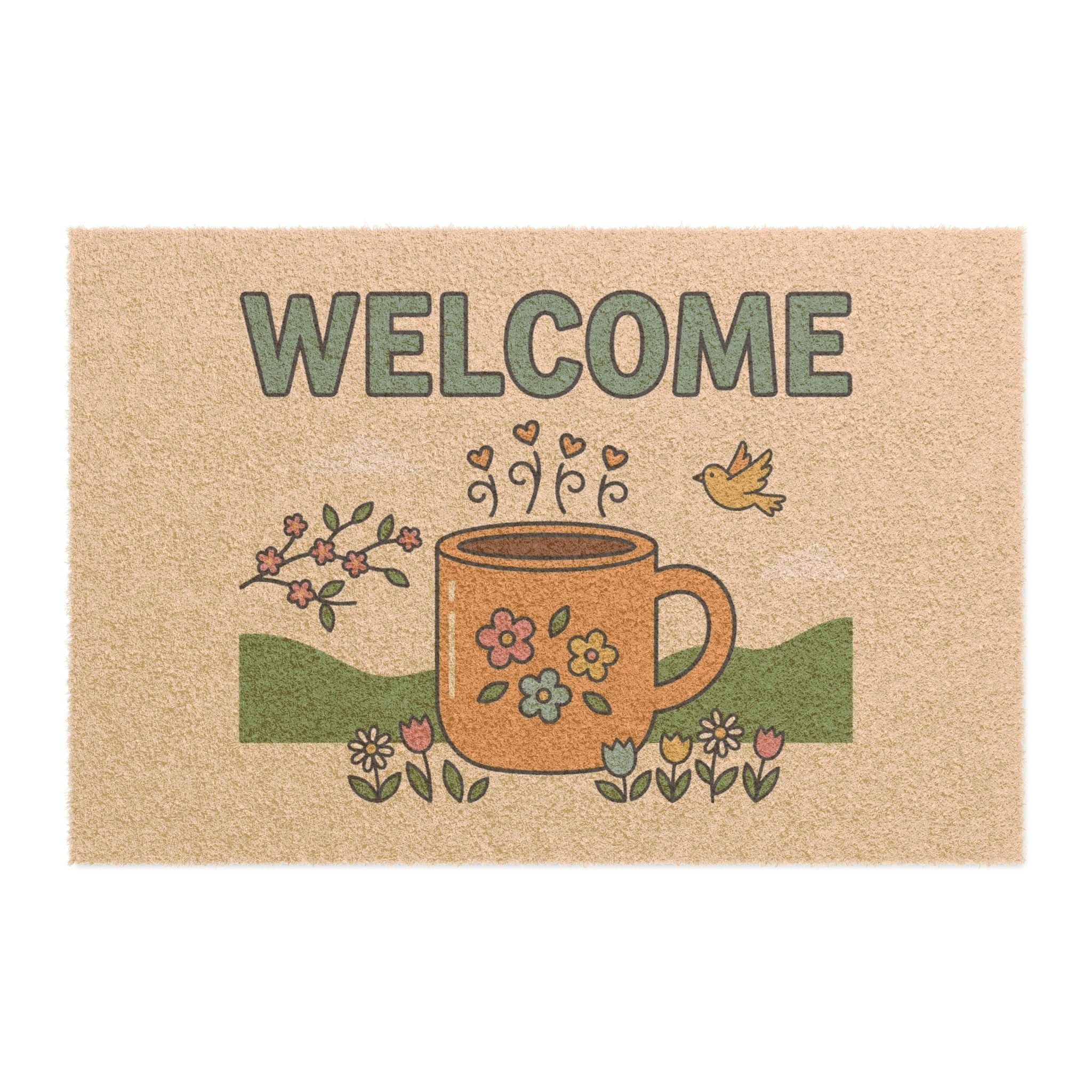 Cozy Spring Welcome Doormat