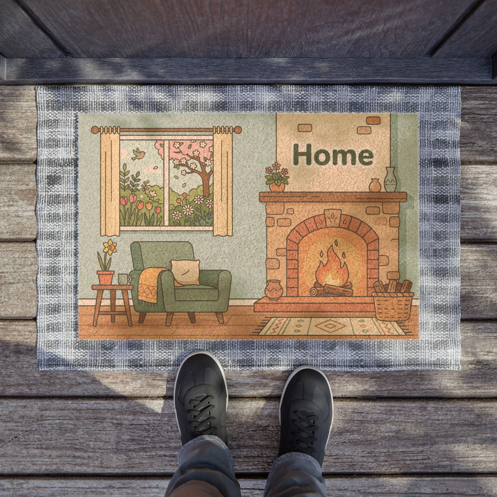 Cozy Spring Hearth & Bloom Welcome Print