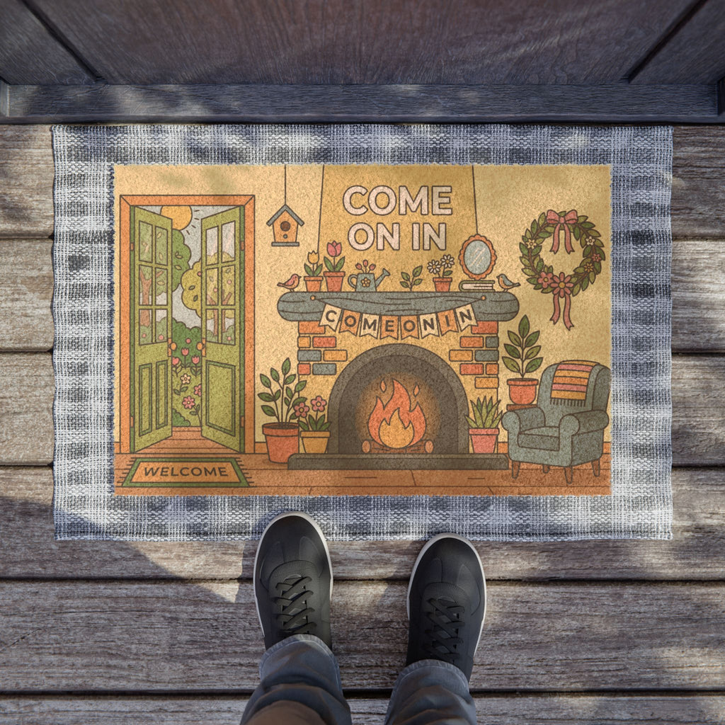Cozy Spring Hearth Welcome Doormat