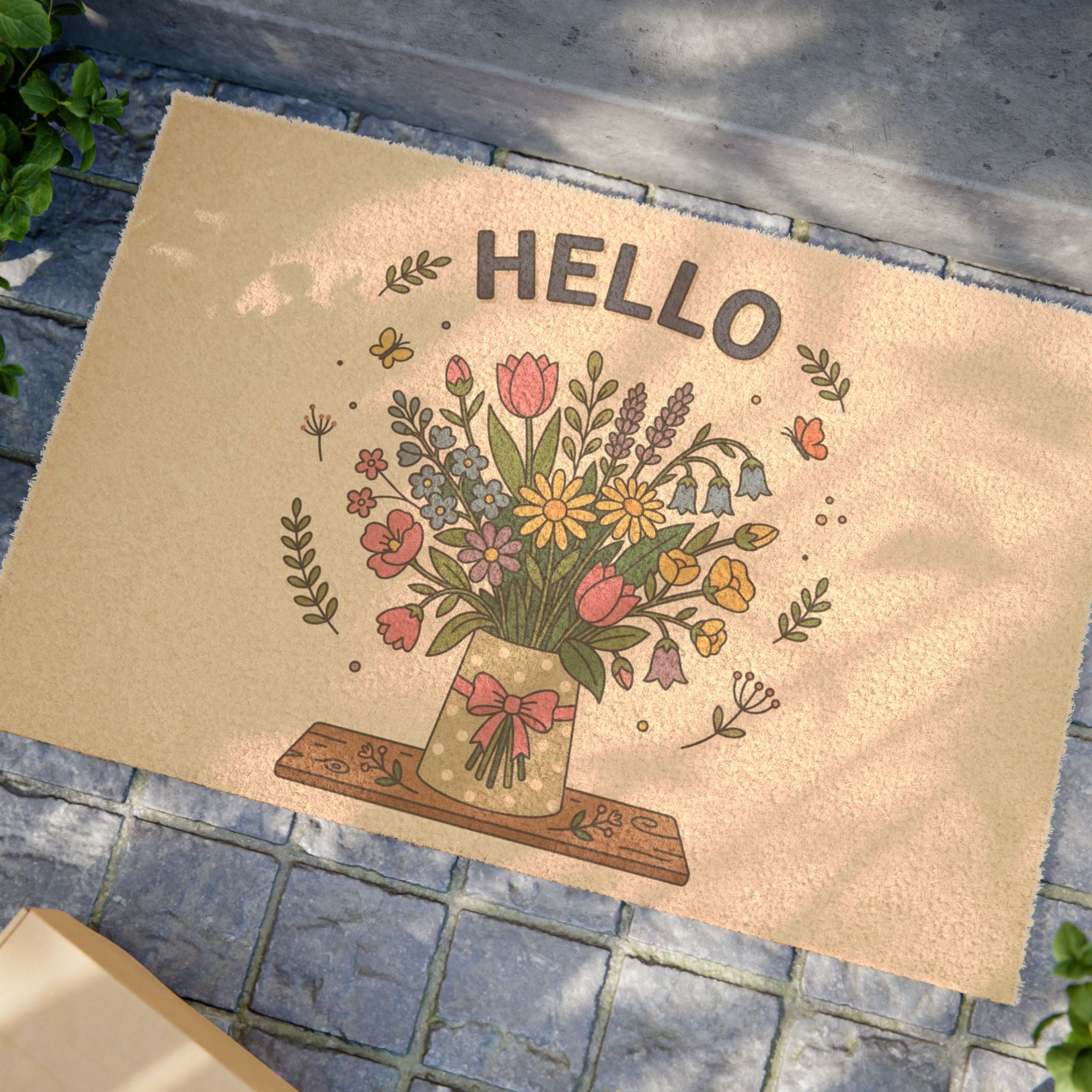 Hello Spring Wildflower Art Print
