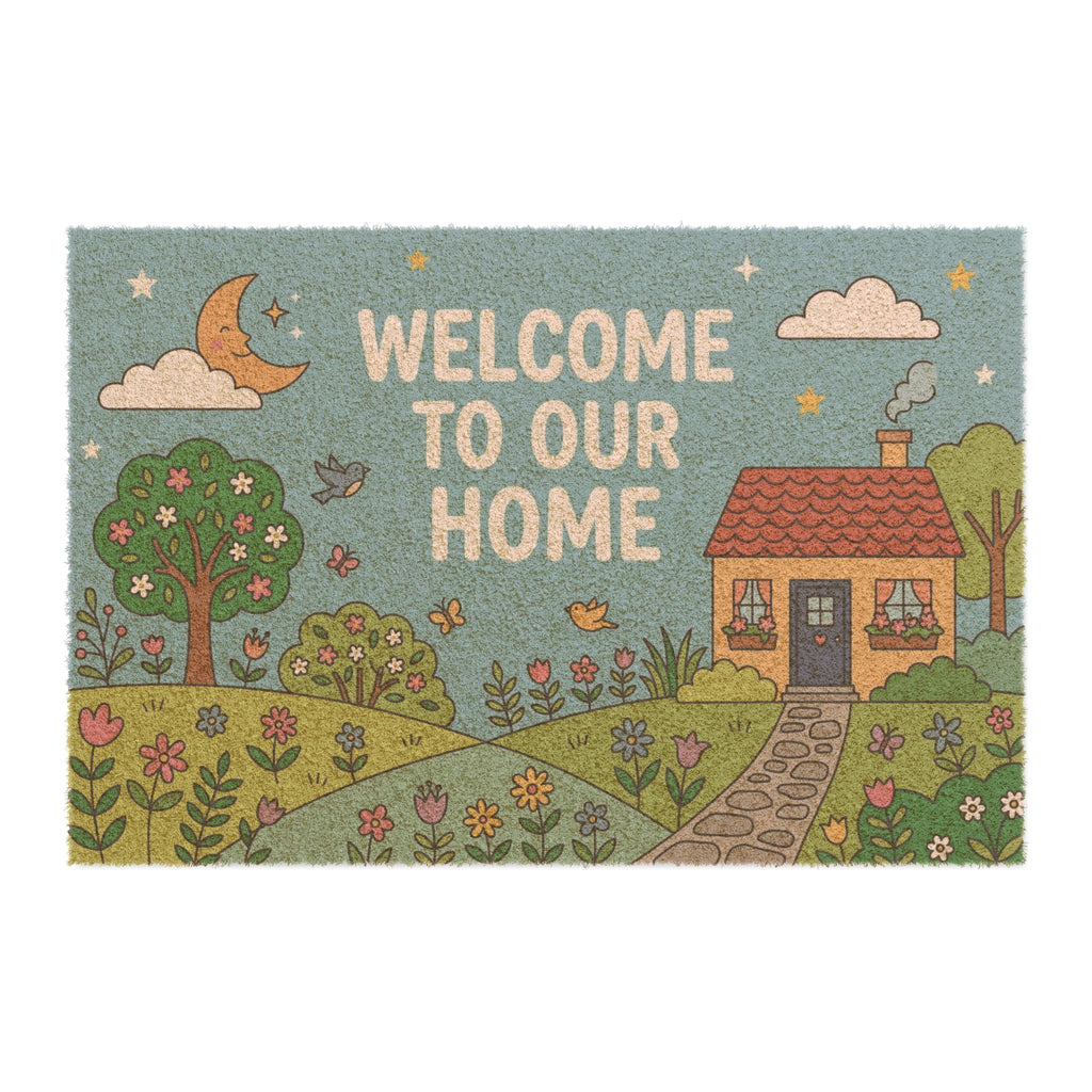 Cozy Moonlit Garden Welcome Doormat