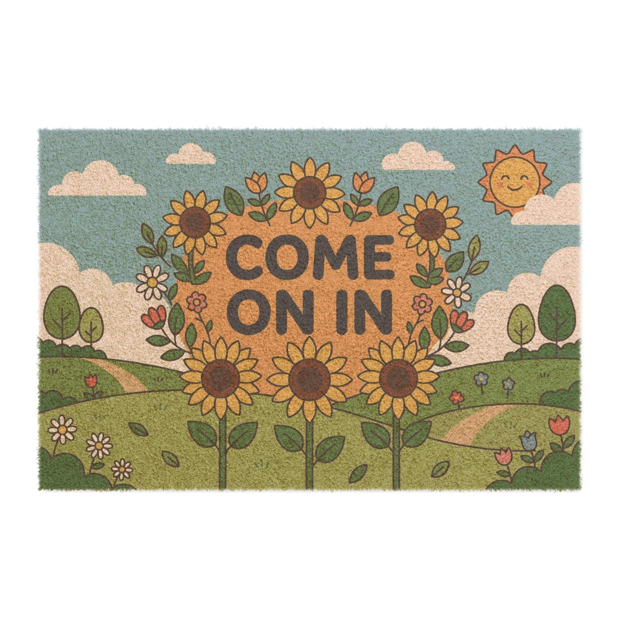 Cheerful Sunflower Welcome Sign