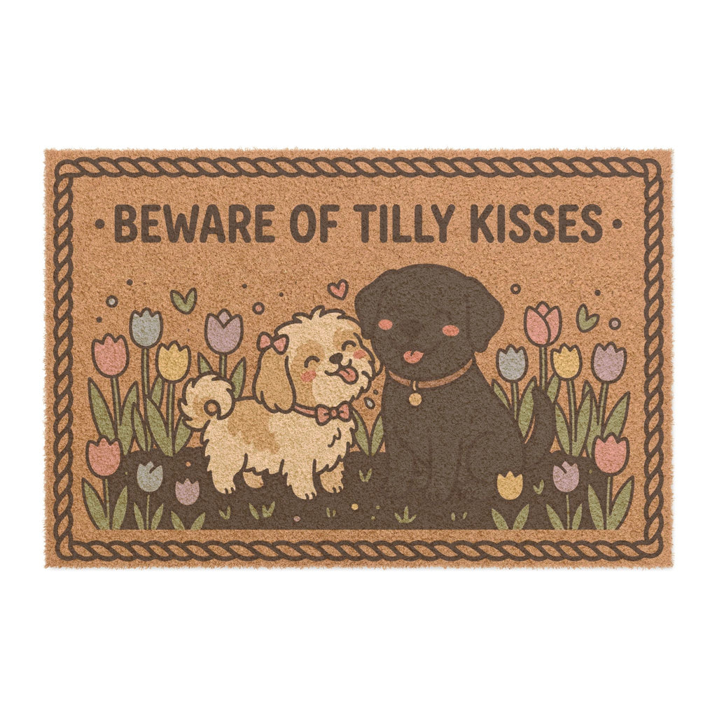 Tilly & Penny: Beware of Kisses Doormat