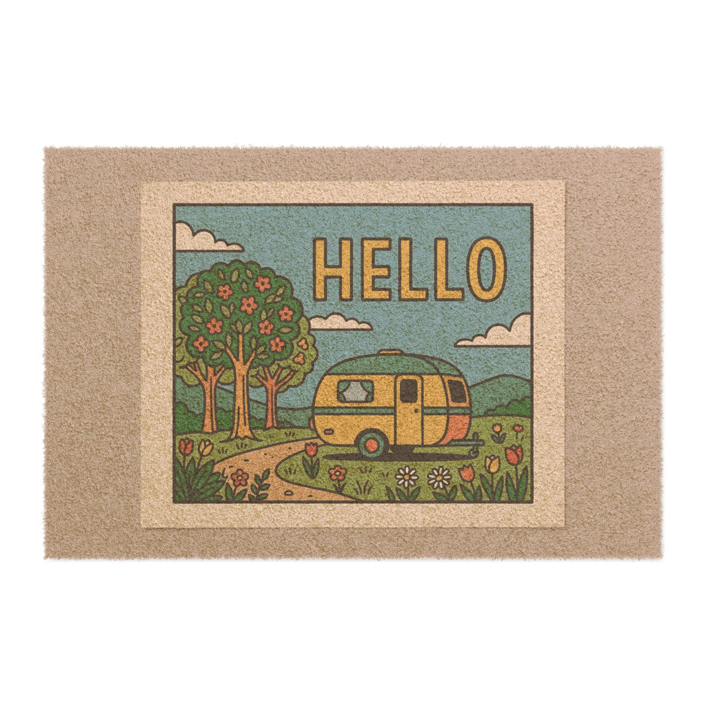 Retro Hello Spring Camper Art Print