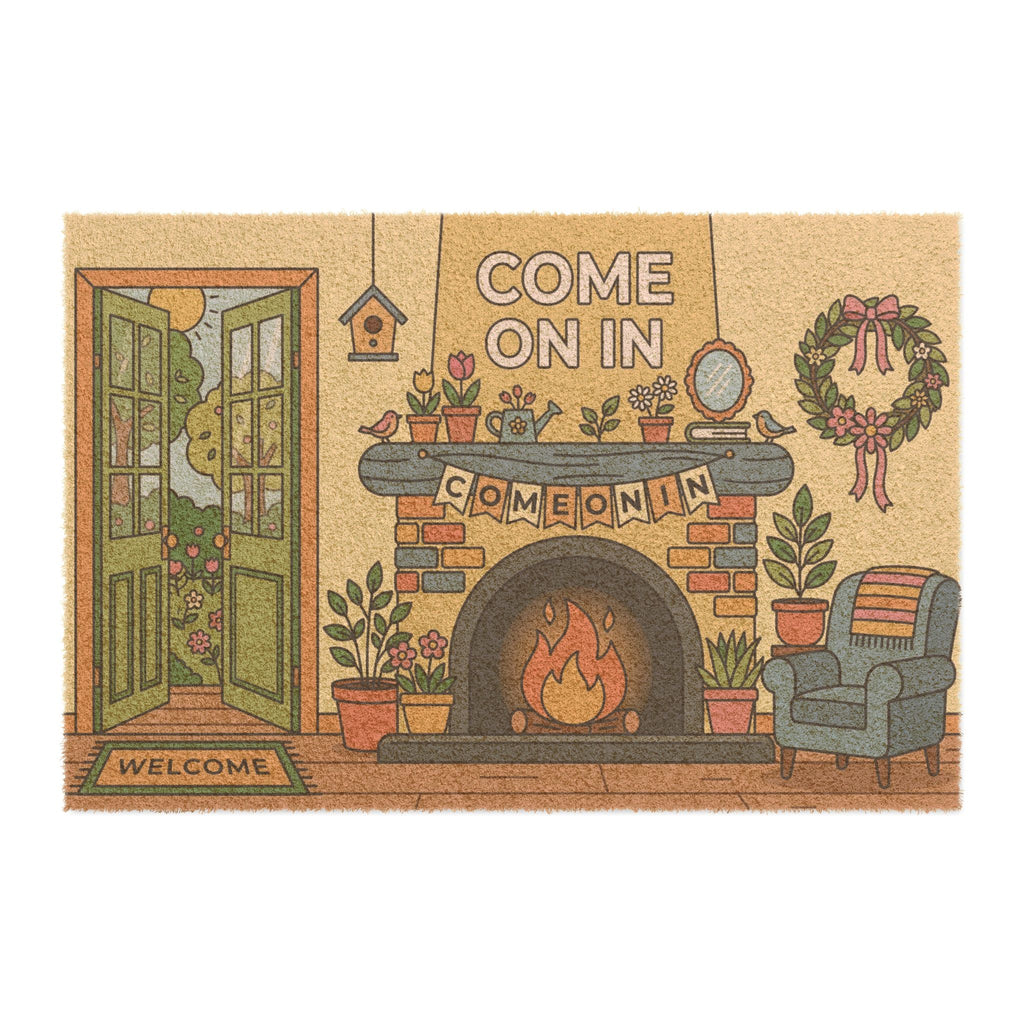 Cozy Spring Hearth Welcome Doormat