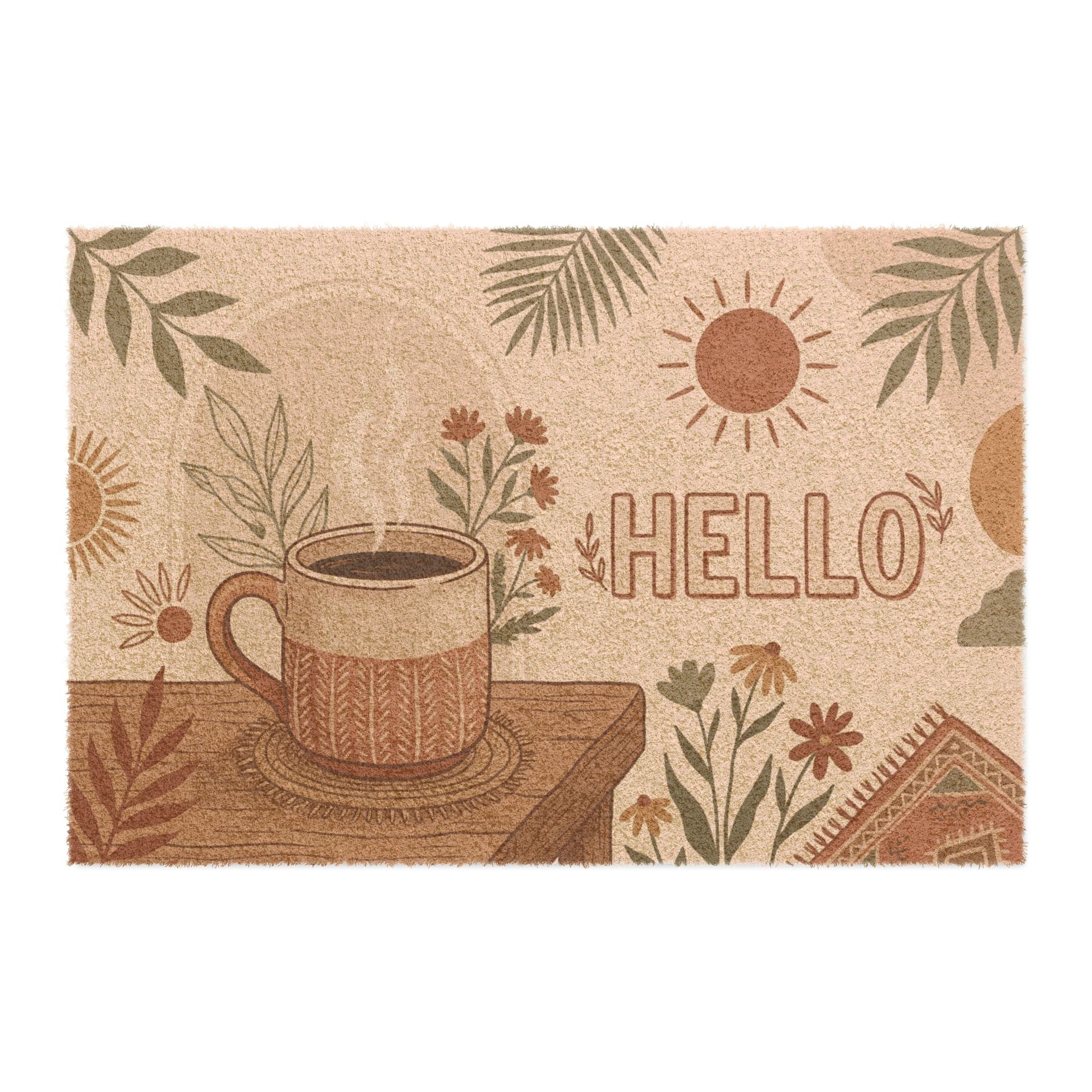 Boho Sunshine & Coffee Hello Summer Art Print