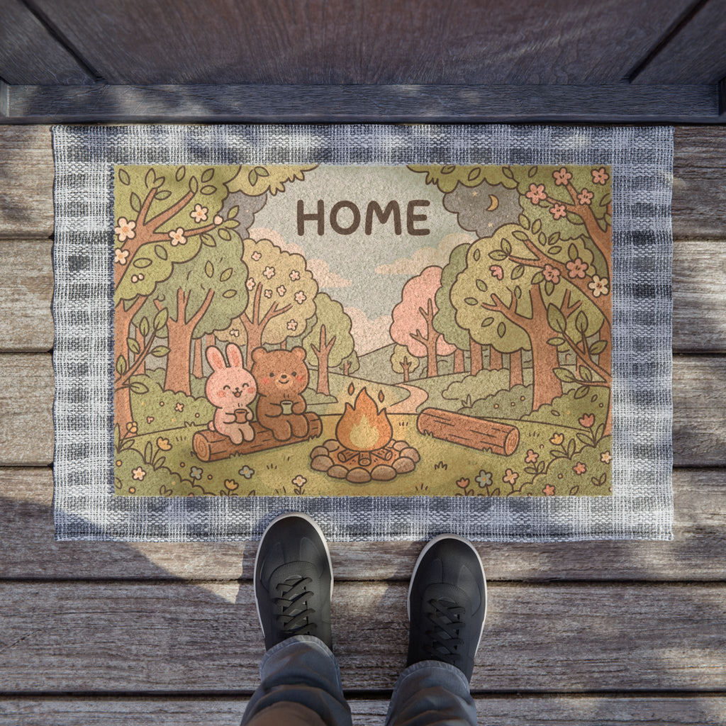 Kawaii Campfire Friends Home Welcome Doormat