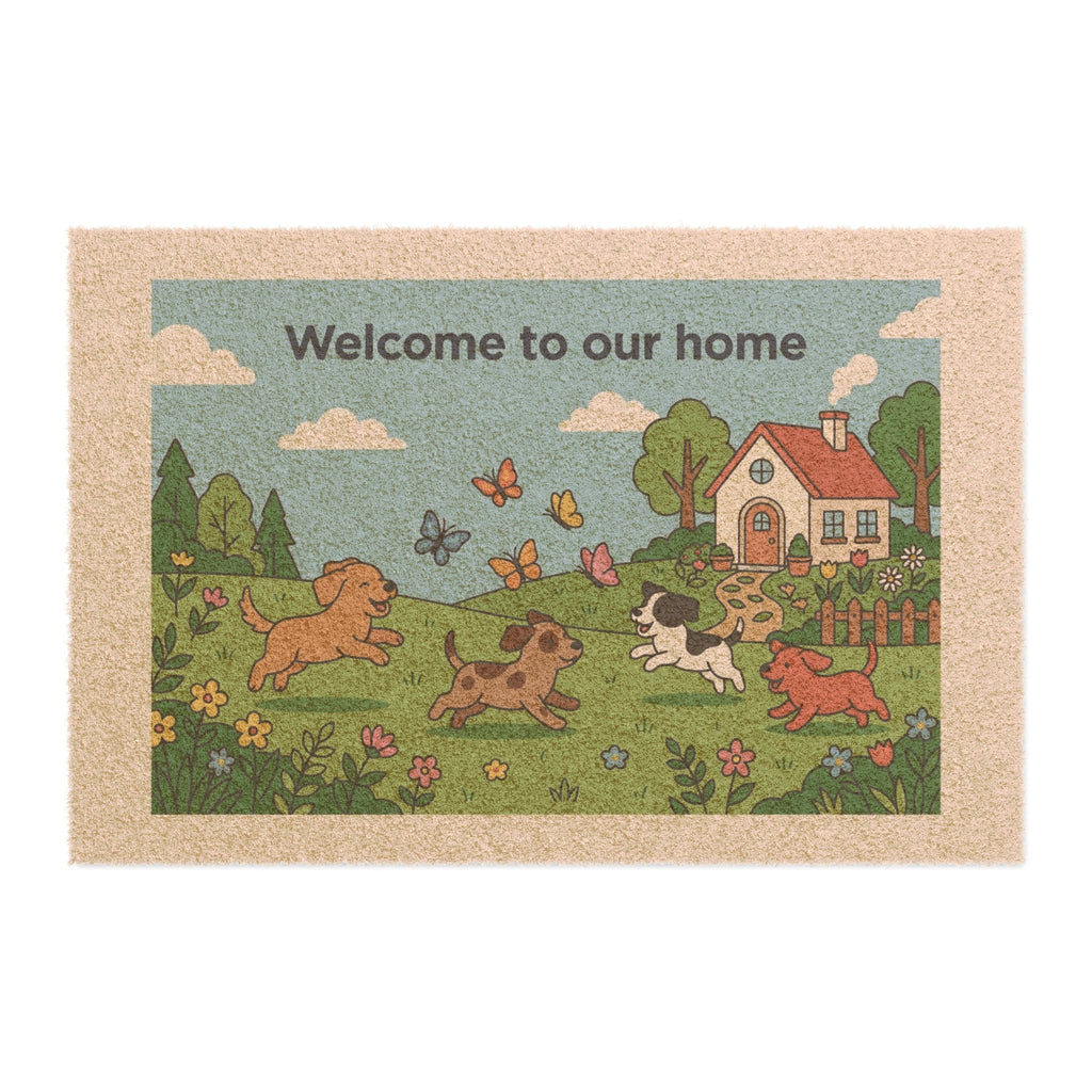 Playful Puppies Garden Welcome Doormat