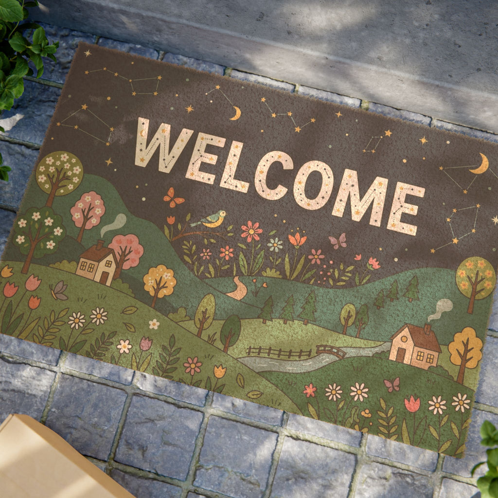 Celestial Spring Meadow Welcome Mat