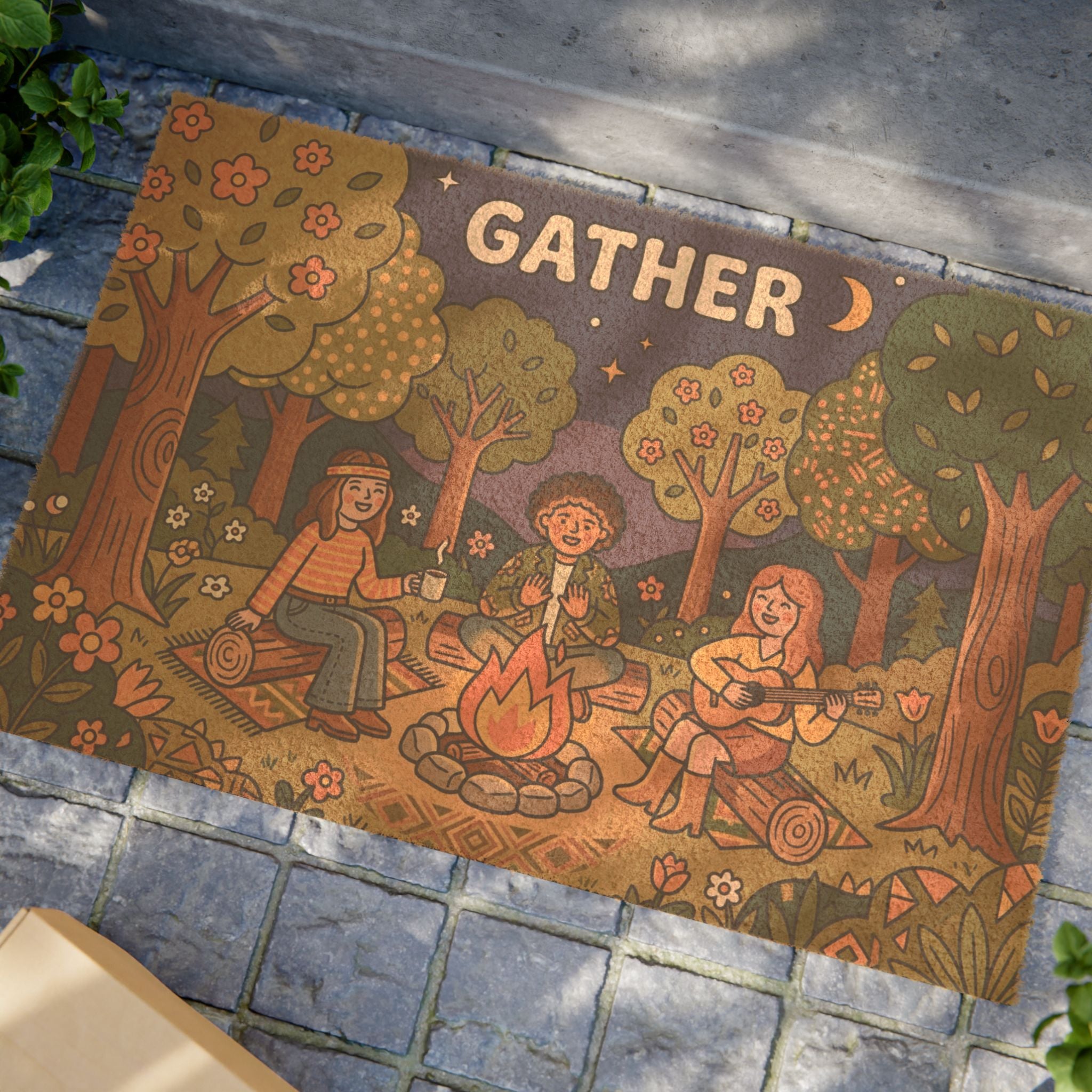 70s Vintage Gather Under the Stars Art