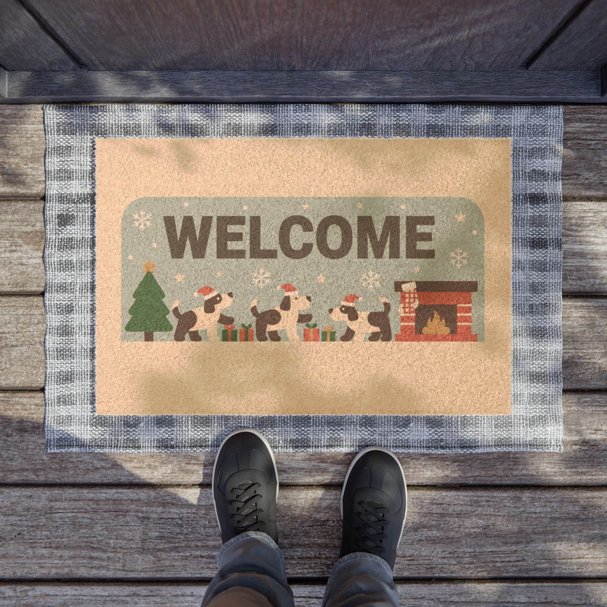 Cozy Christmas Pups Playtime