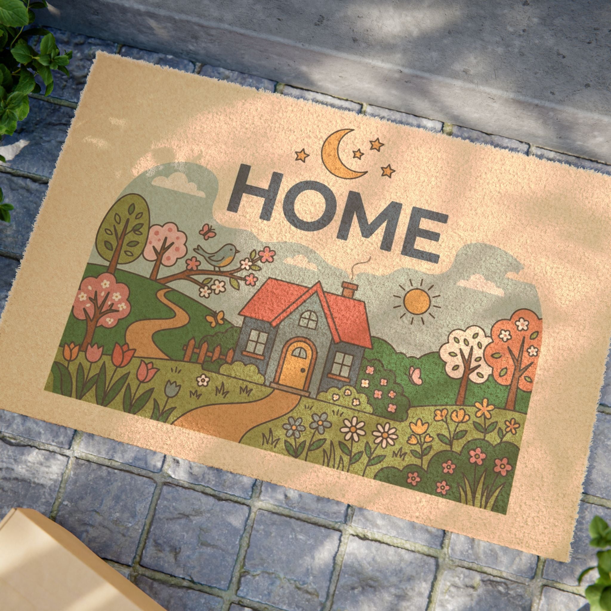 Enchanted Day and Night Spring Cottage Art