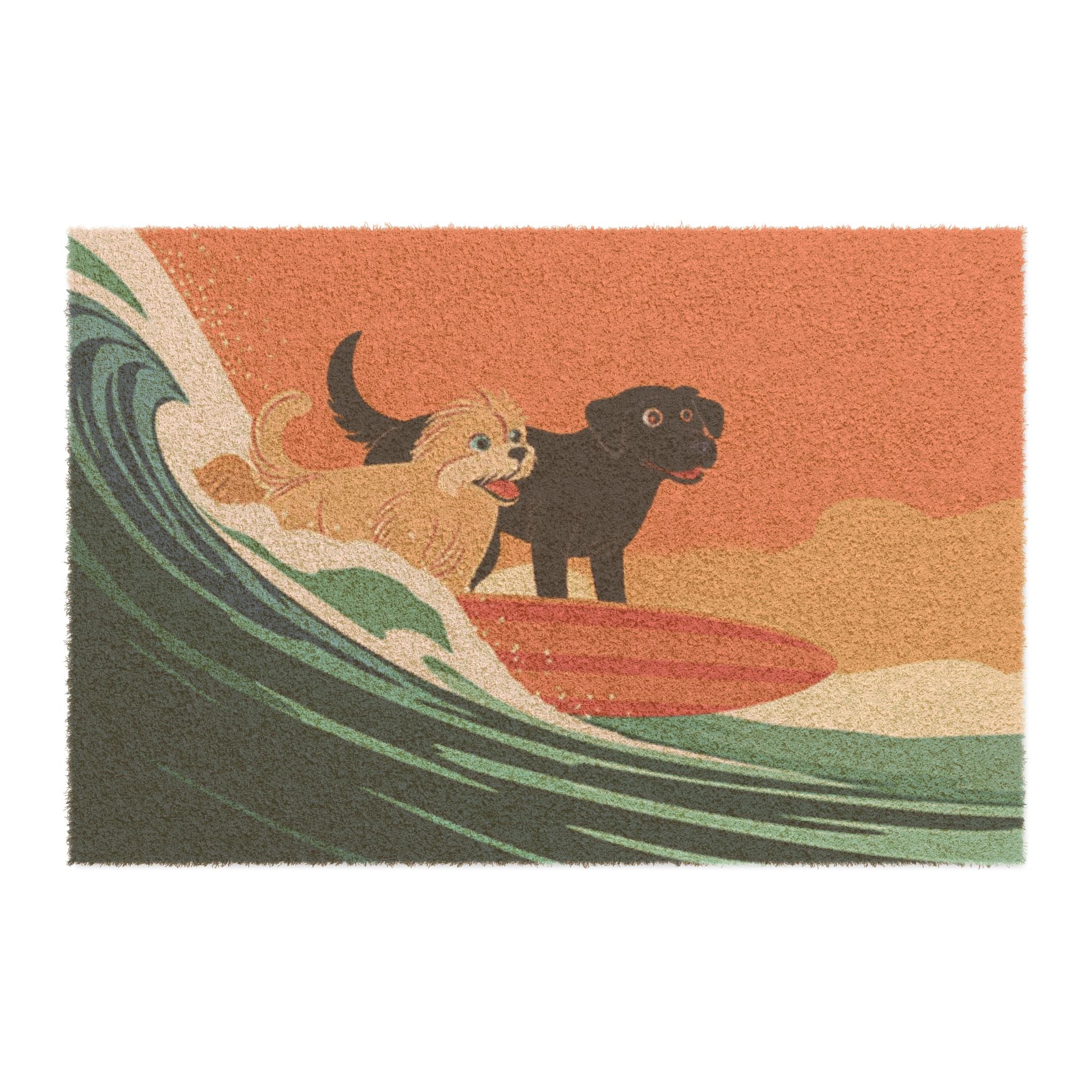Surf's Up Pups Welcome Mat