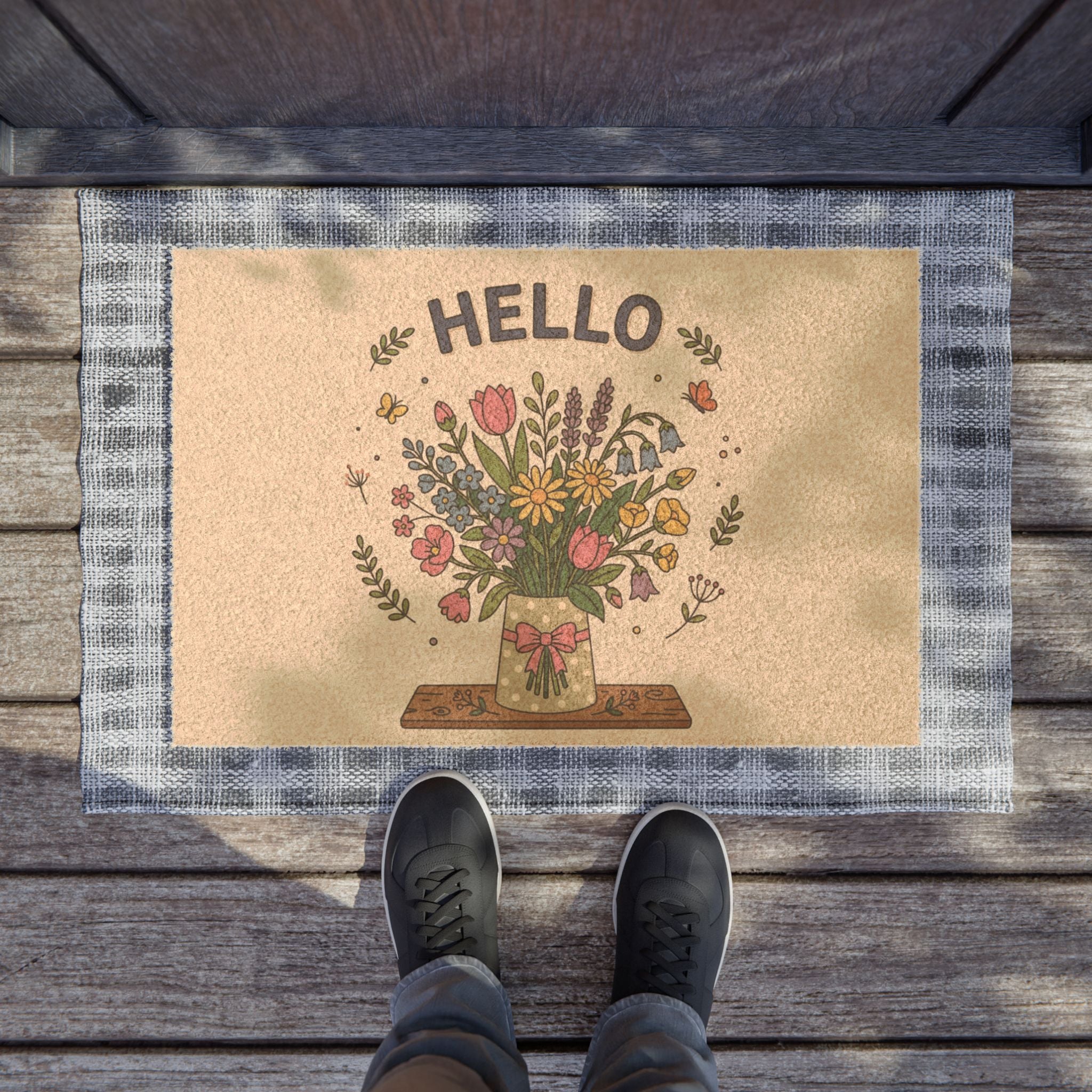 Hello Spring Wildflower Art Print